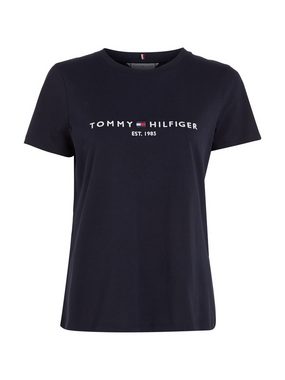 Tommy Hilfiger Rundhalsshirt HERITAGE HILFIGER C-NK REG TEE mit gesticktem Tommy Hilfiger Linear Logo-Schriftzug