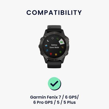 kwmobile Uhrenarmband 2x Sportarmband für Garmin Forerunner 955 / Fenix 7 / 6 Pro GPS / 5, Armband TPU Silikon Set Fitnesstracker