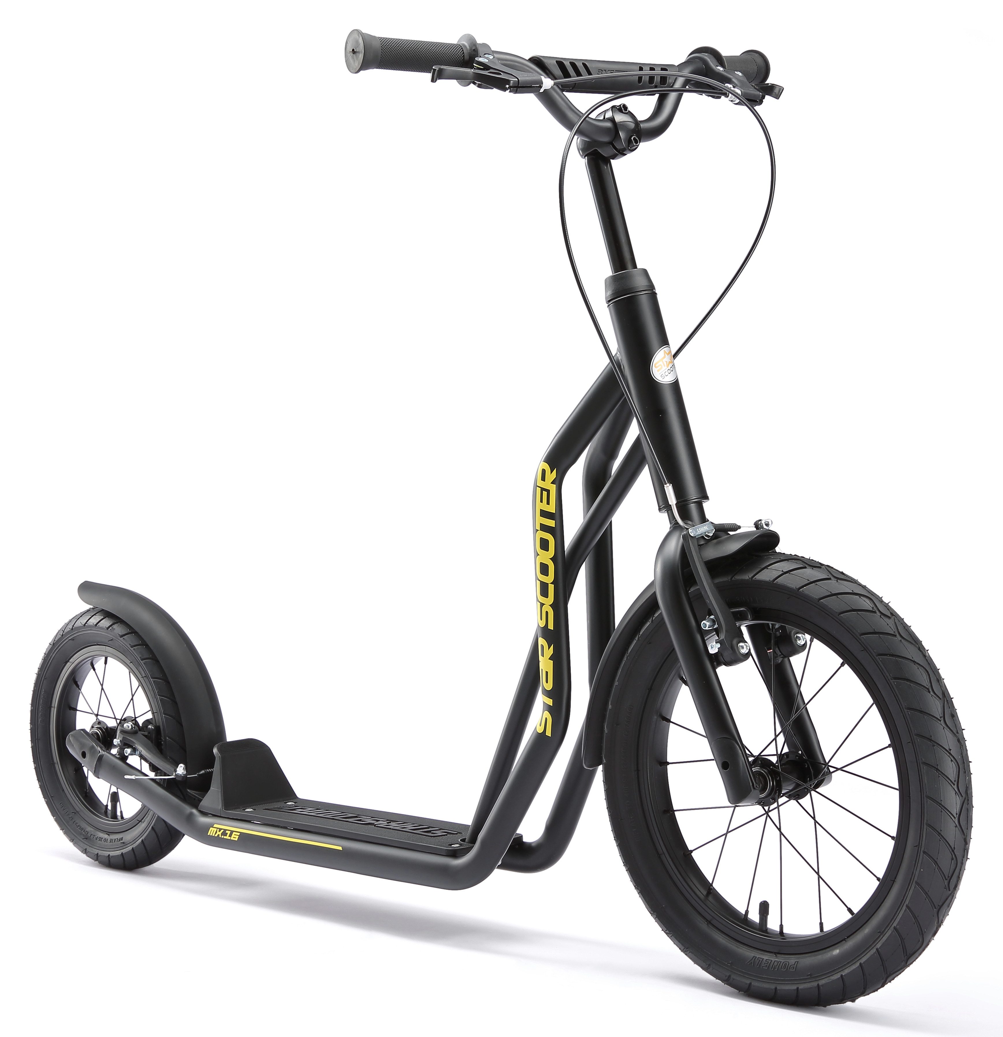Star-Scooter Cityroller 16 Zoll, ab 8 Jahre, Kinder City Roller ab 140 cm, Jungen, Mädchen, Höhenverstellbar, Seitenständer