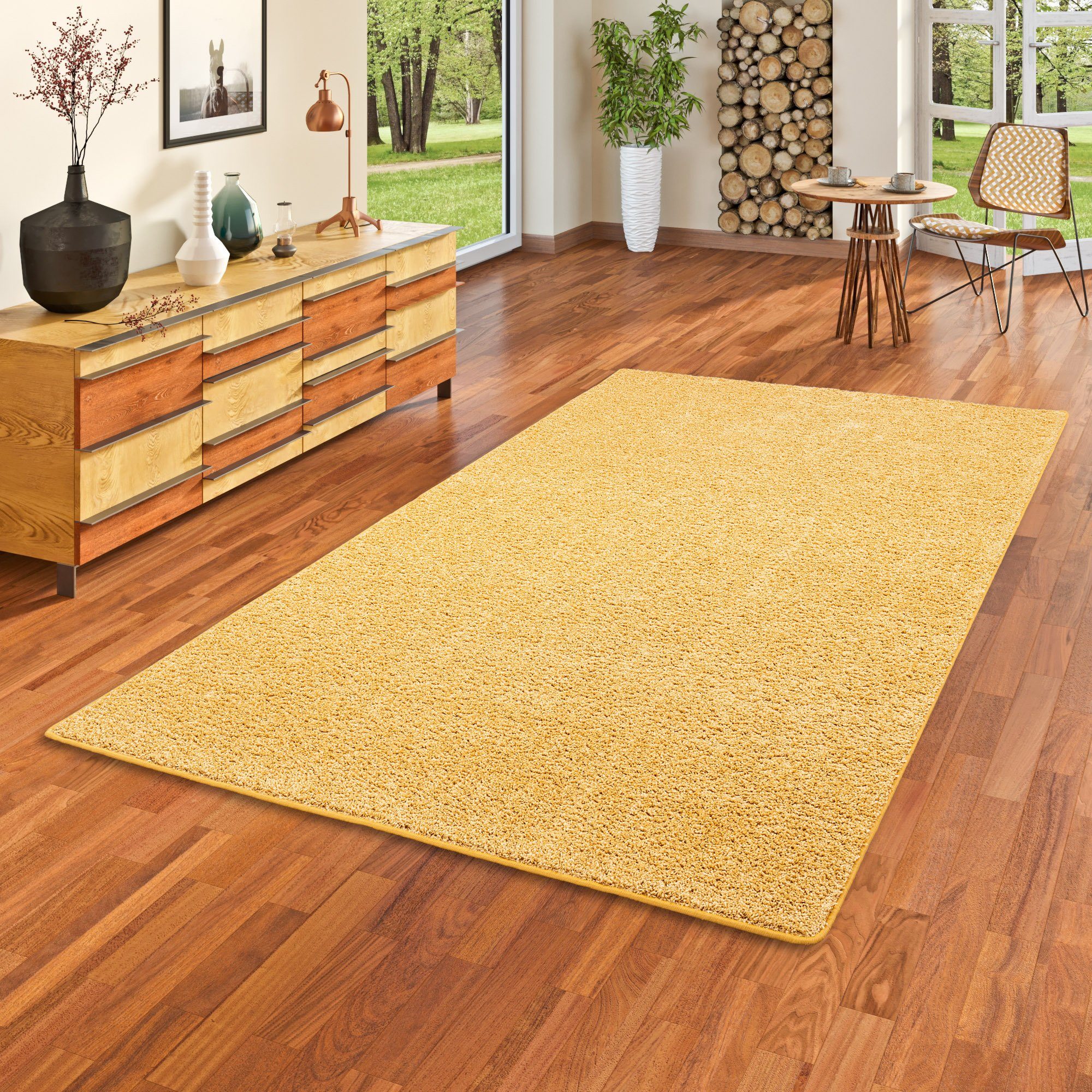 Snapstyle Veloursteppich Hochflor Velours Teppich Mona, Rechteckig, Höhe: 16 mm