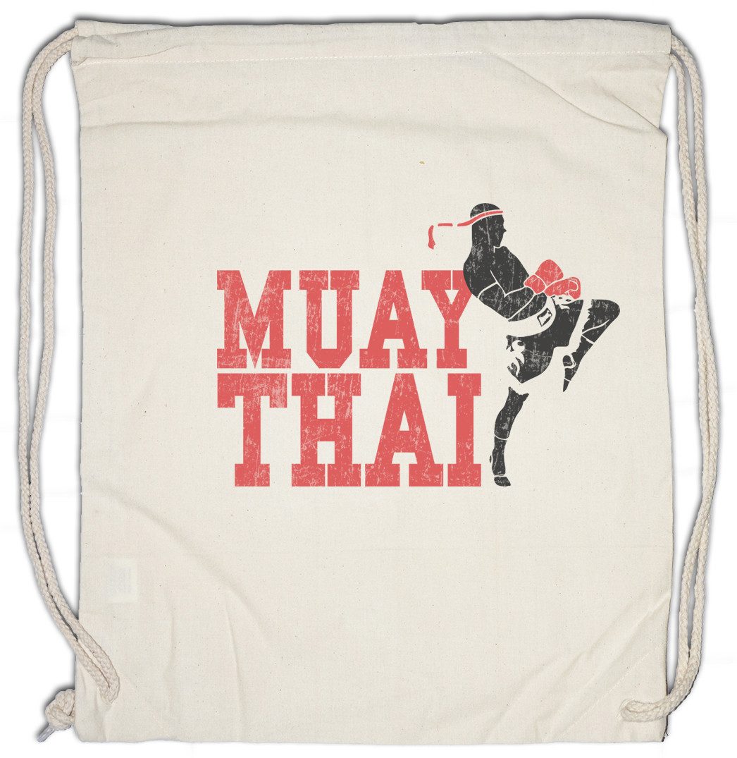 Urban Backwoods Turnbeutel Muay Thai Fighter Turnbeutel Martial Arts Kämpfer Thaiboxen Sport (1-tlg), Thailand Kampfsport Kickboxen Kickboxing