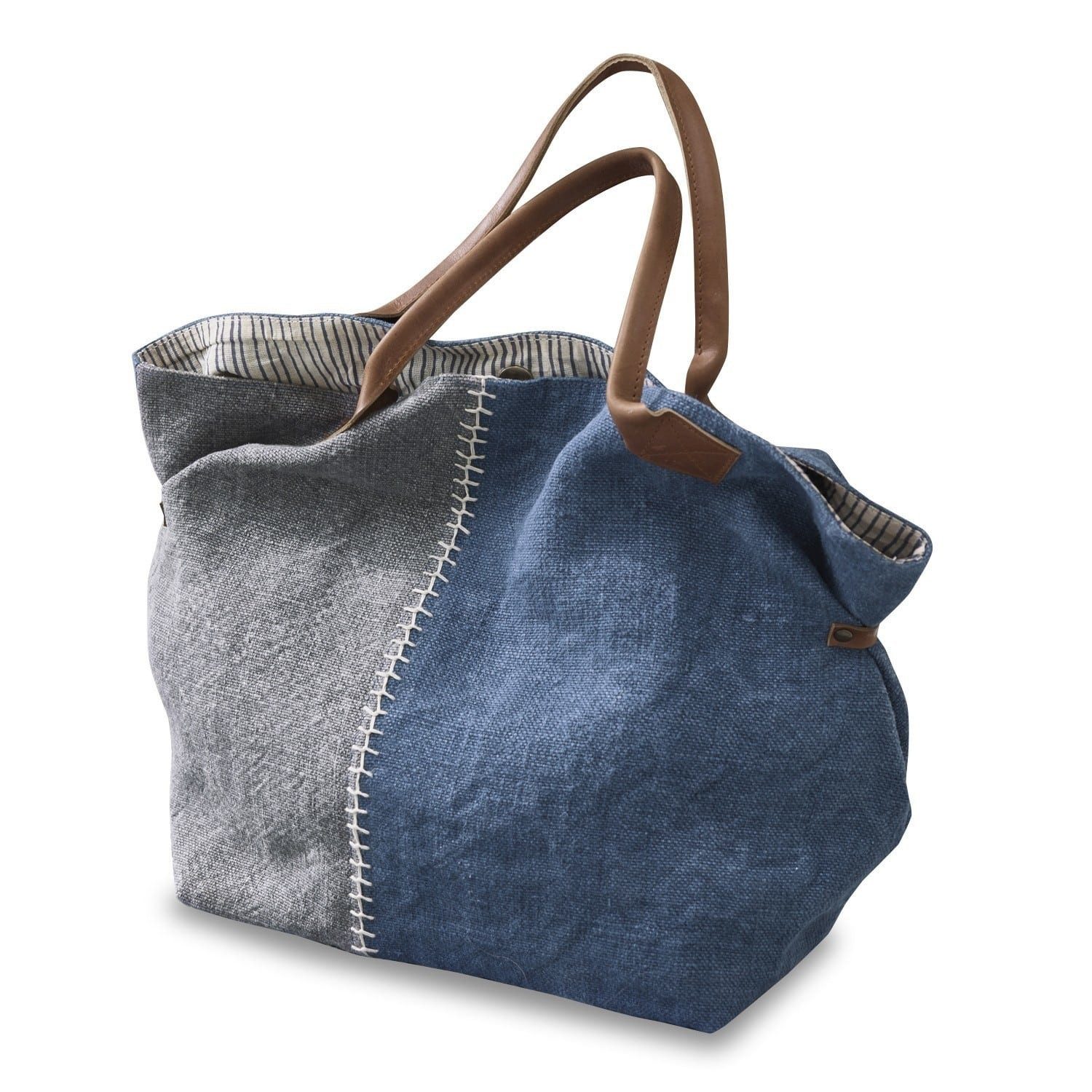 Handtasche Tasche Deux-Parts blau/grau