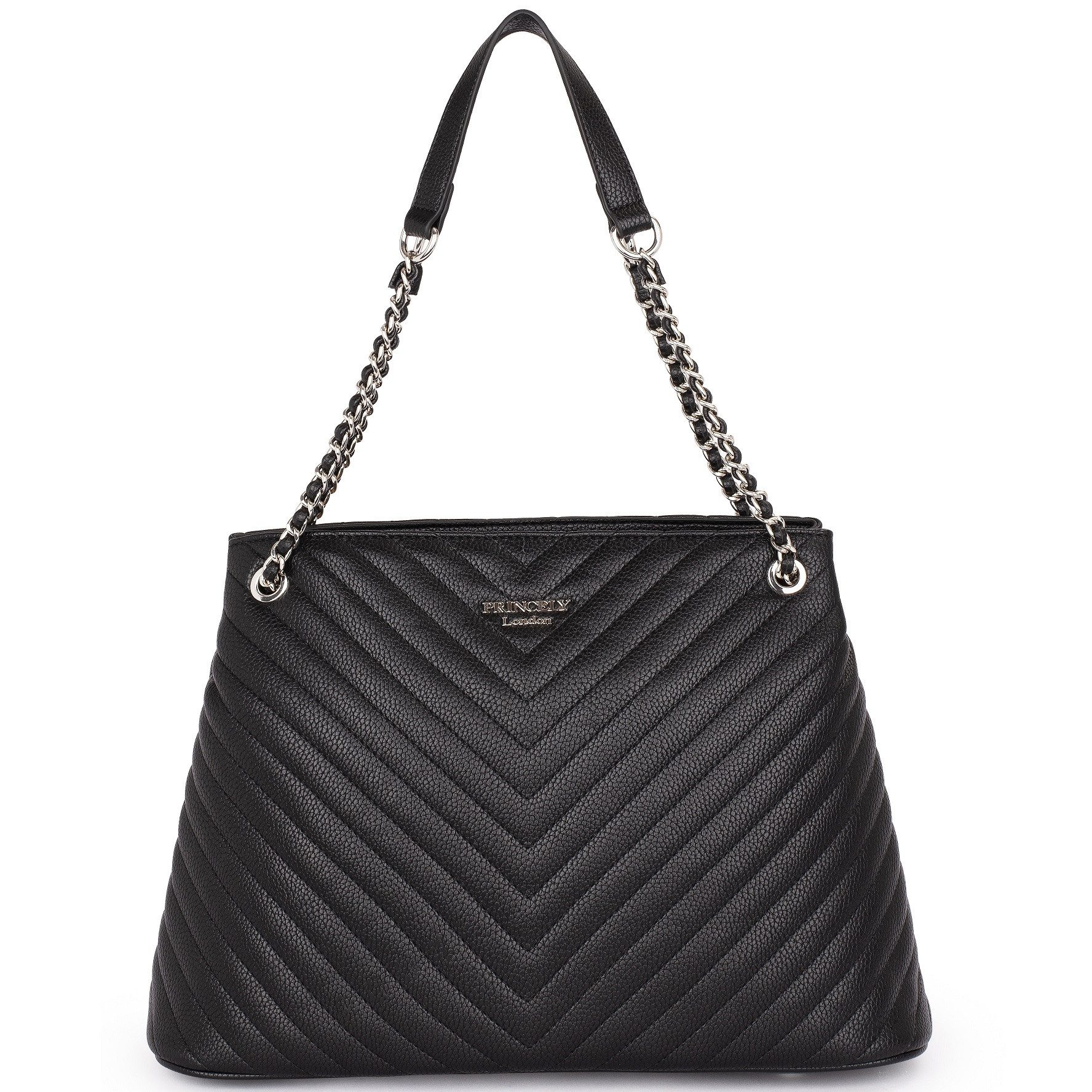 Princely London Handtasche Nina - Geräumige Tasche mit Reißverschluss