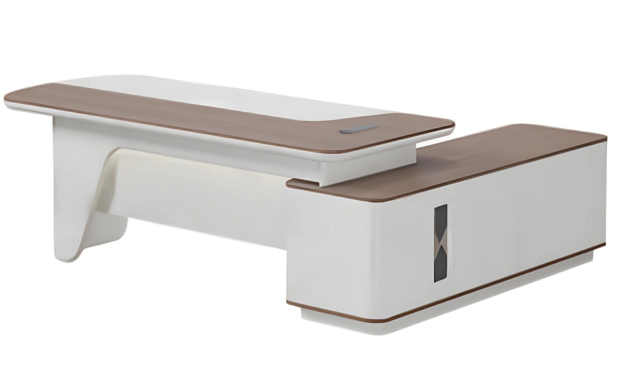 Xlmoebel Eckschreibtisch XLMOEBEL Eckschreibtisch aus robustem Holz in elegantem Weiß, Made in Europa