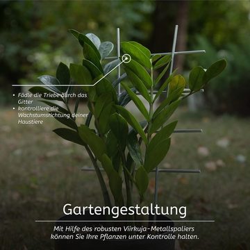 Viirkuja Rankhilfe Rankgitter Metall Rankenhilfe für Kletterpflanzen 24x42cm, 1 Stück Metall