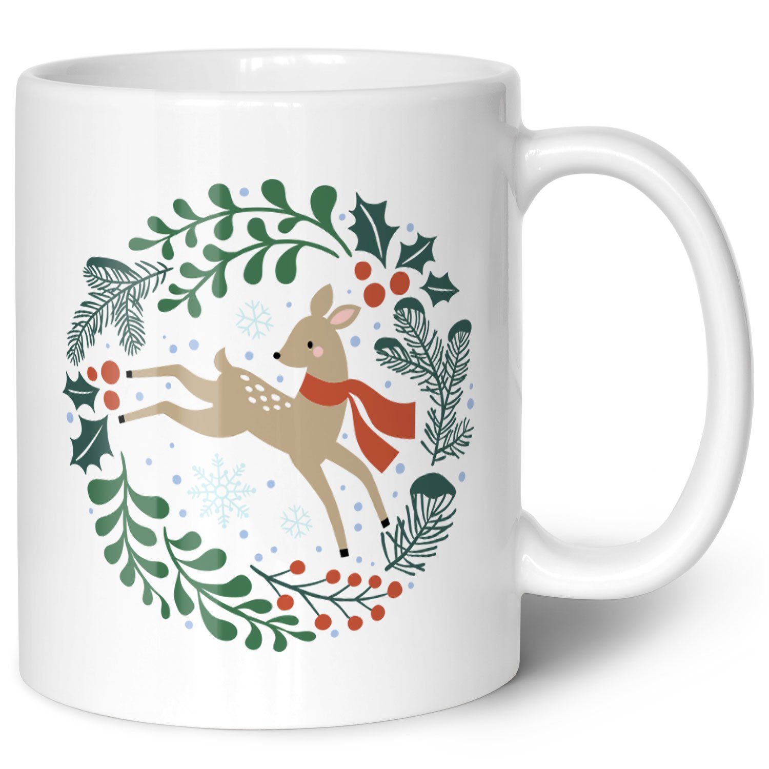 GRAVURZEILE Tasse mit Weihnachtsmotiv - Geschenke für Frauen & Männer zu Weihnachten, Spülmaschinenfest - Winterreh