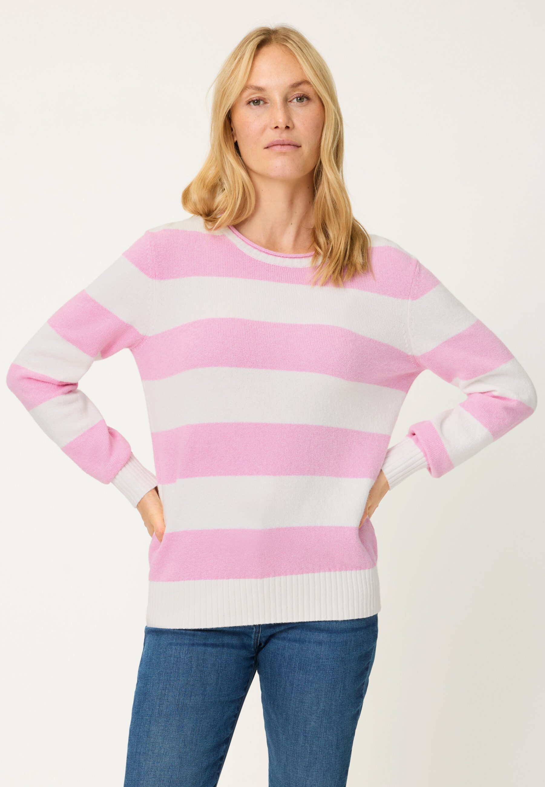 Olsen Strickpullover mit Streifendessin