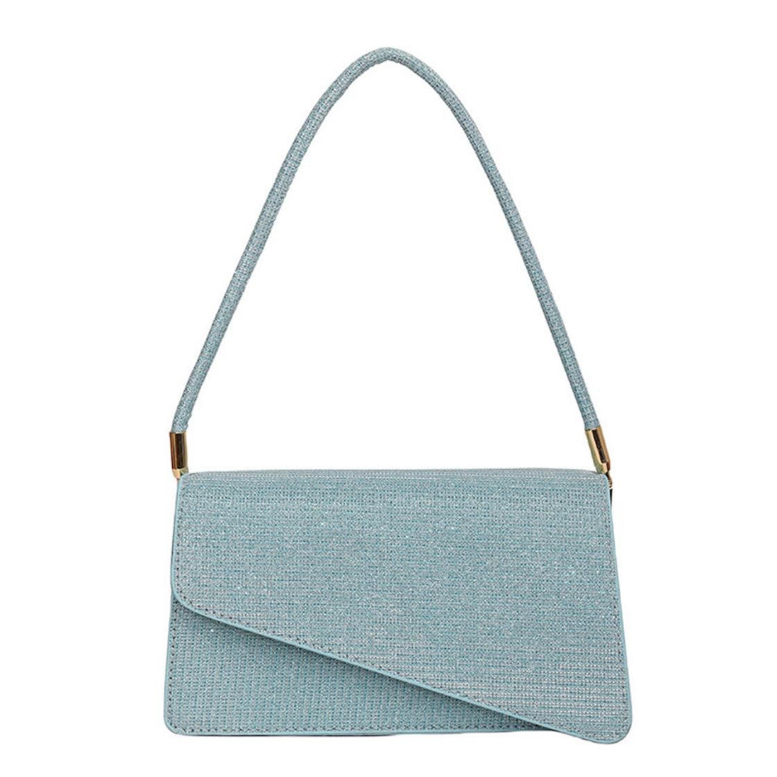 Clutch Pailletten Handtasche Damen Klein mit 2 Fächern