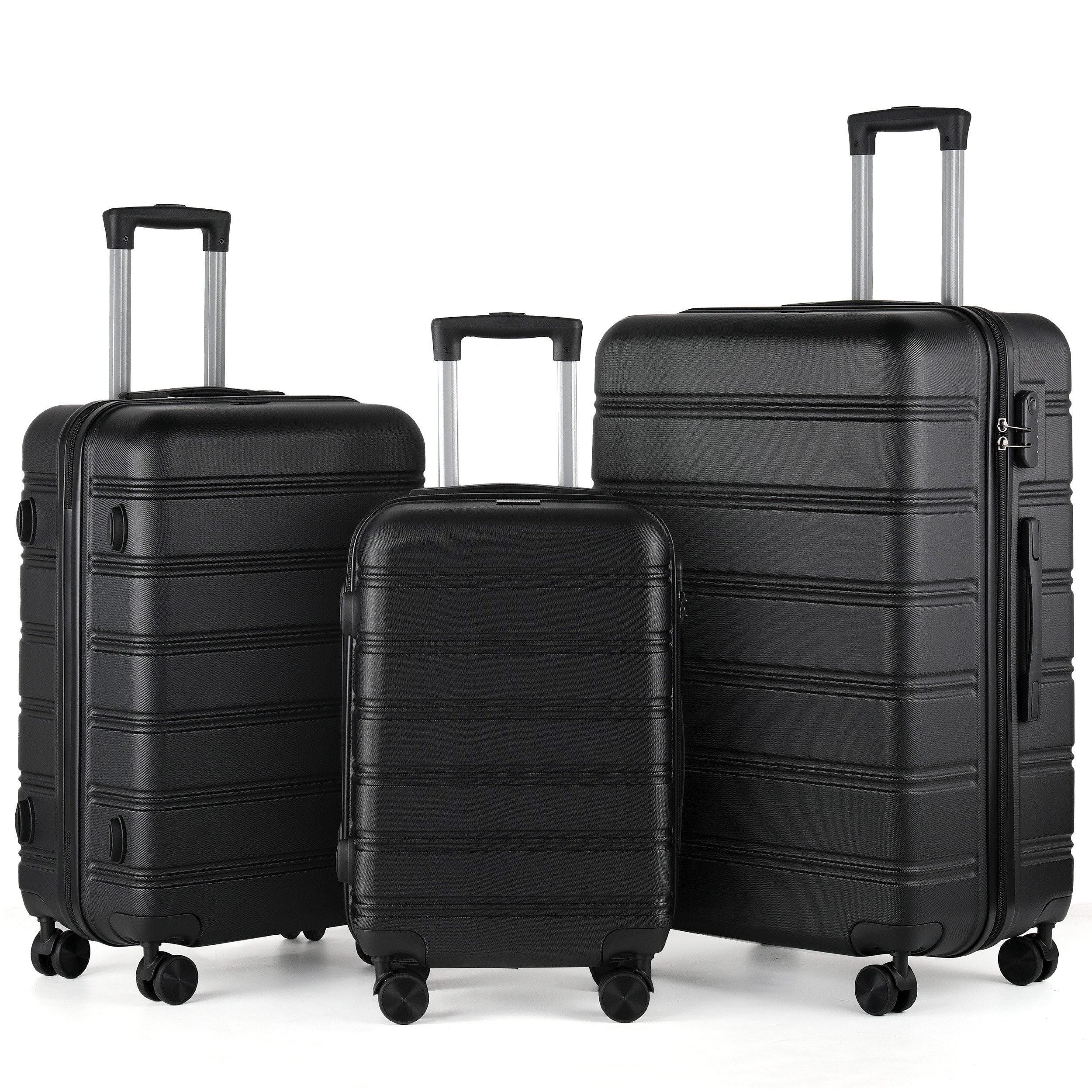 TAN.TOMI Kofferset 3-Tlg ABS Kofferset Rollkoffer Reisekoffer Handgepäckkof günstig online kaufen