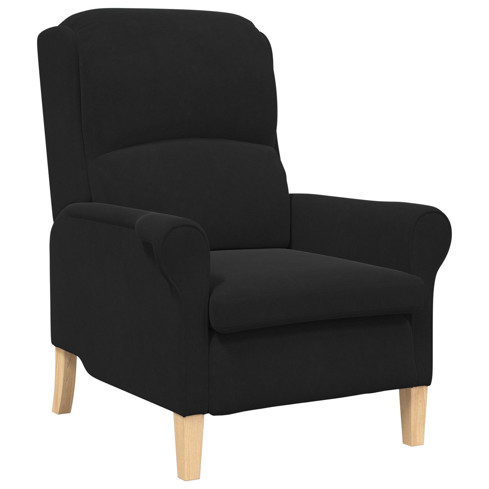 vidaXL Sessel schwarzer Sessel Schwarz Stoff, günstig online kaufen