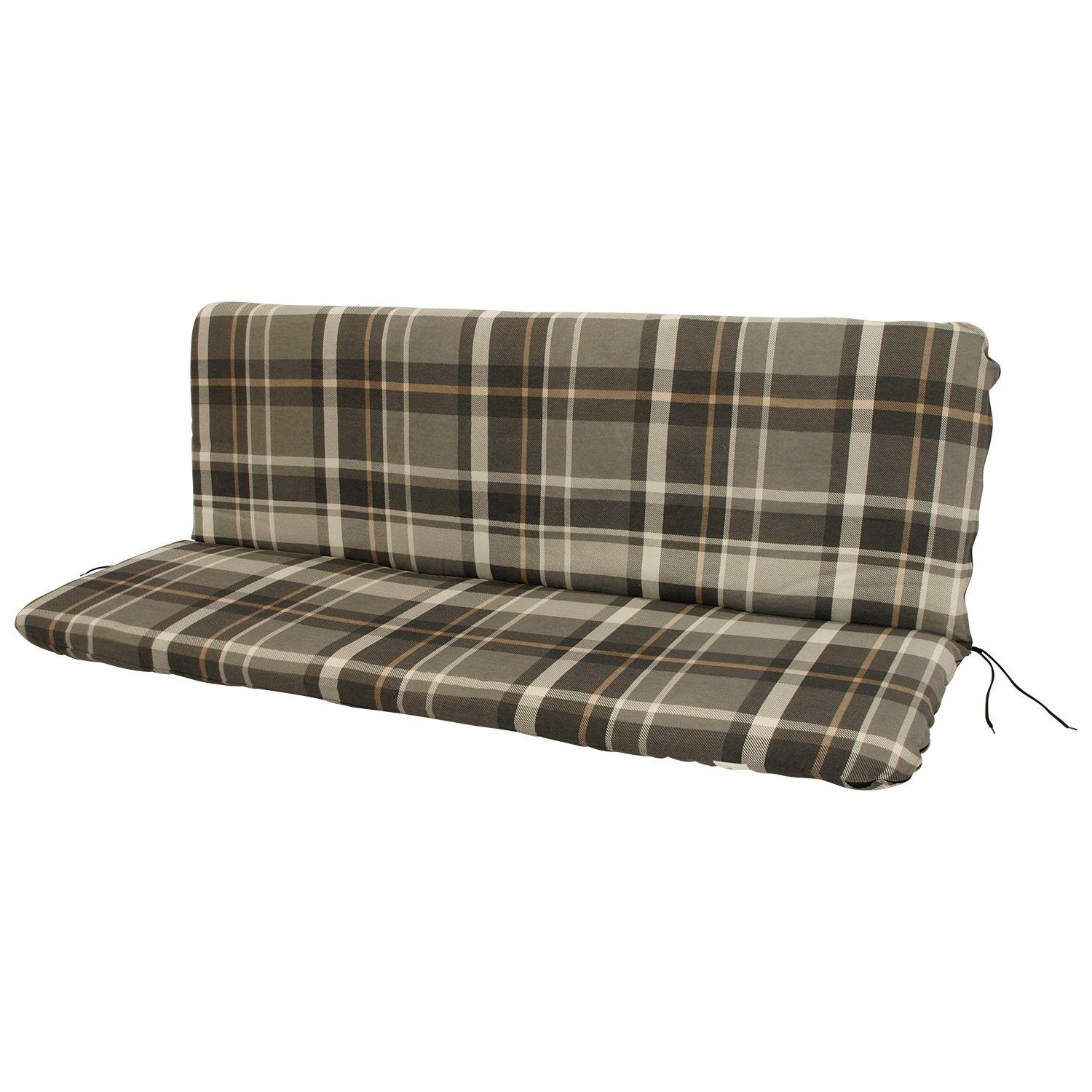 DEGAMO Bankauflage SEATTLE, (1 St), 3-sitzer 138x88cm, grau/beige kariert