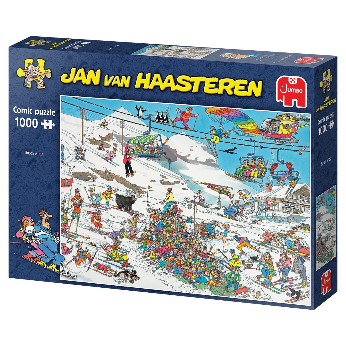 Jan van Haasteren Puzzle Jan van Haasteren Hals und Beinbruch 1000 Teile Puzzle, 1000 Puzzleteile