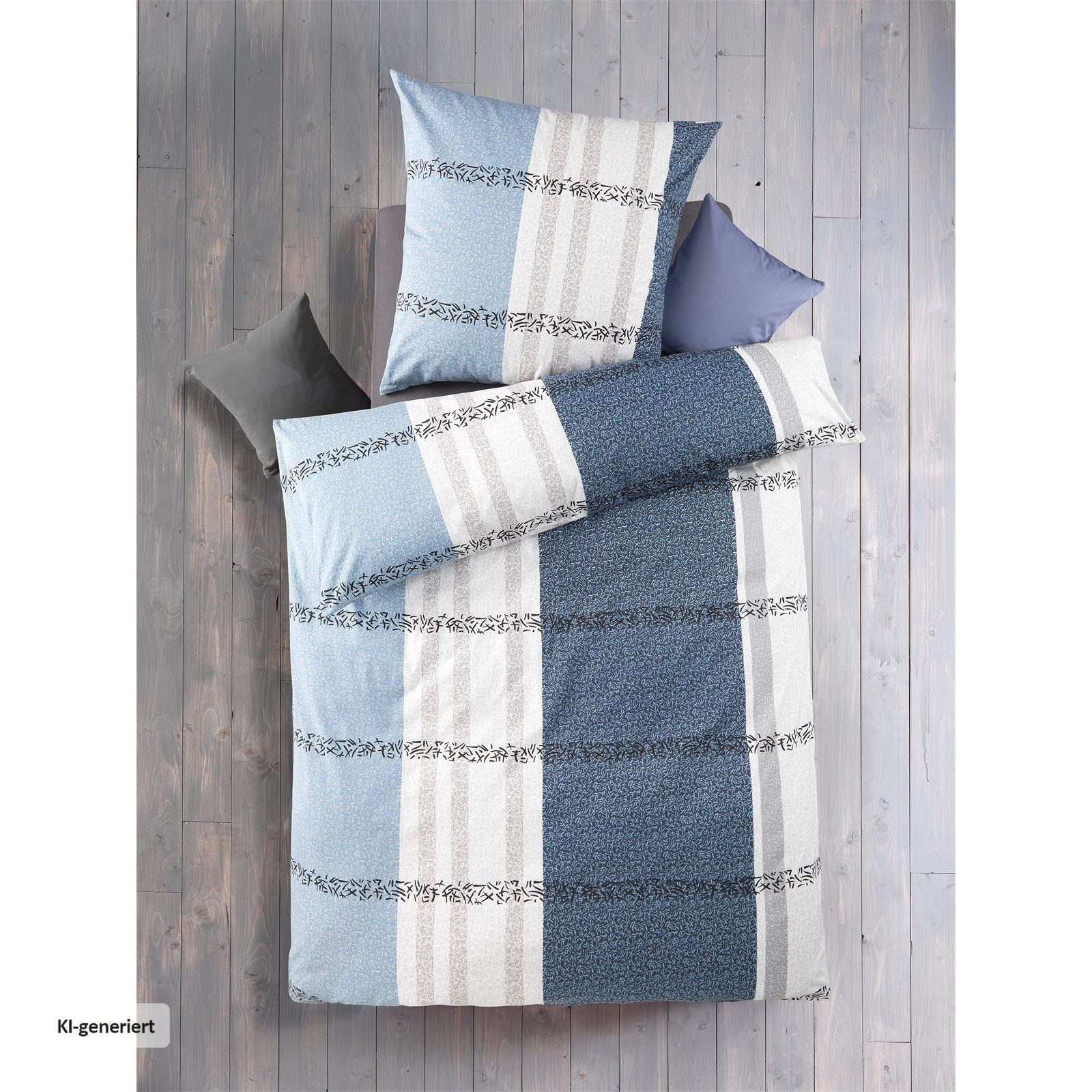 HTI-Living Bettwäsche Baumwoll-Bettwäsche 135 x 200 2 teilig, 100% Baumwolle, 1 teilig, glatt und hautfreundlich