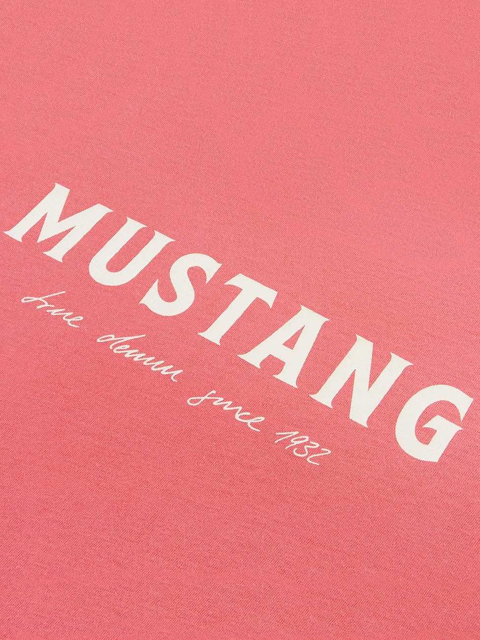 MUSTANG T-Shirt Damen Logo Printshirt Alexia C Logo Slim Fit (4-tlg) Basic Kurzarm Tee Shirt mit Rundhalsausschnitt aus 100% Baumwolle