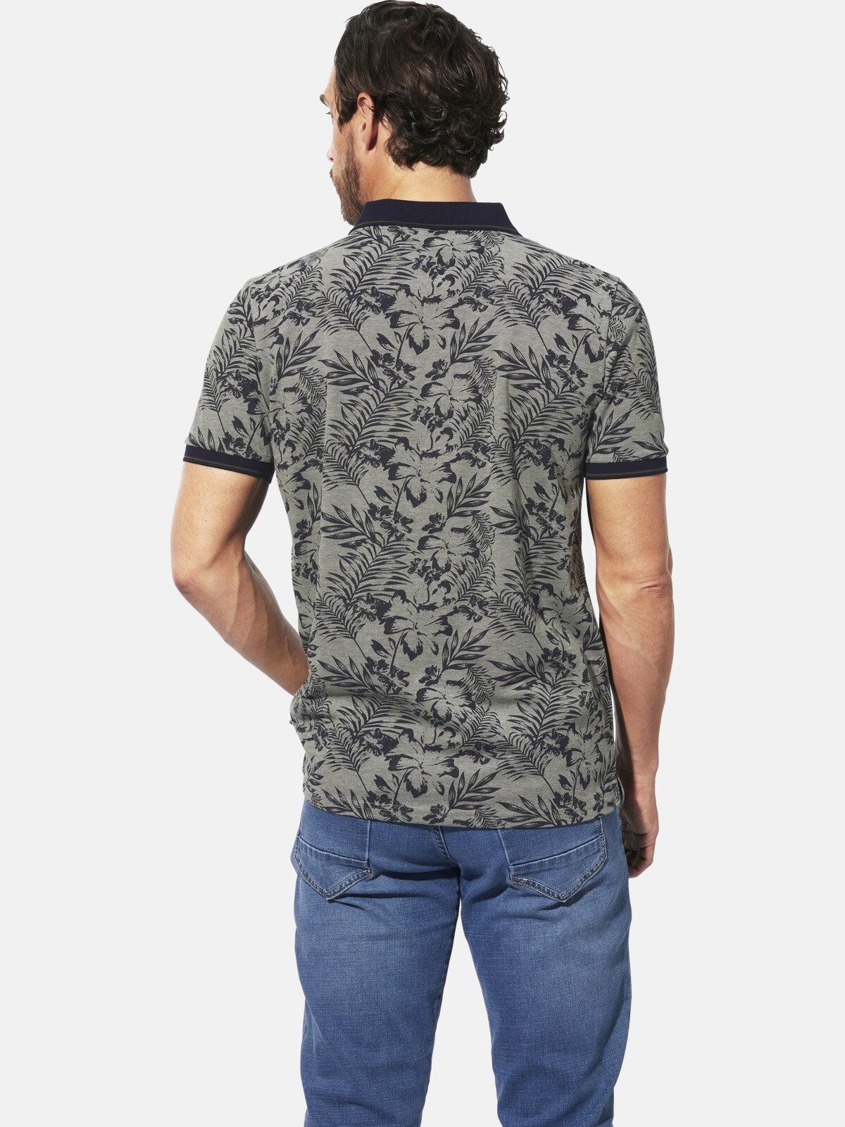 Babista Poloshirt DUITEZZI mit Blätter-Aufdruck