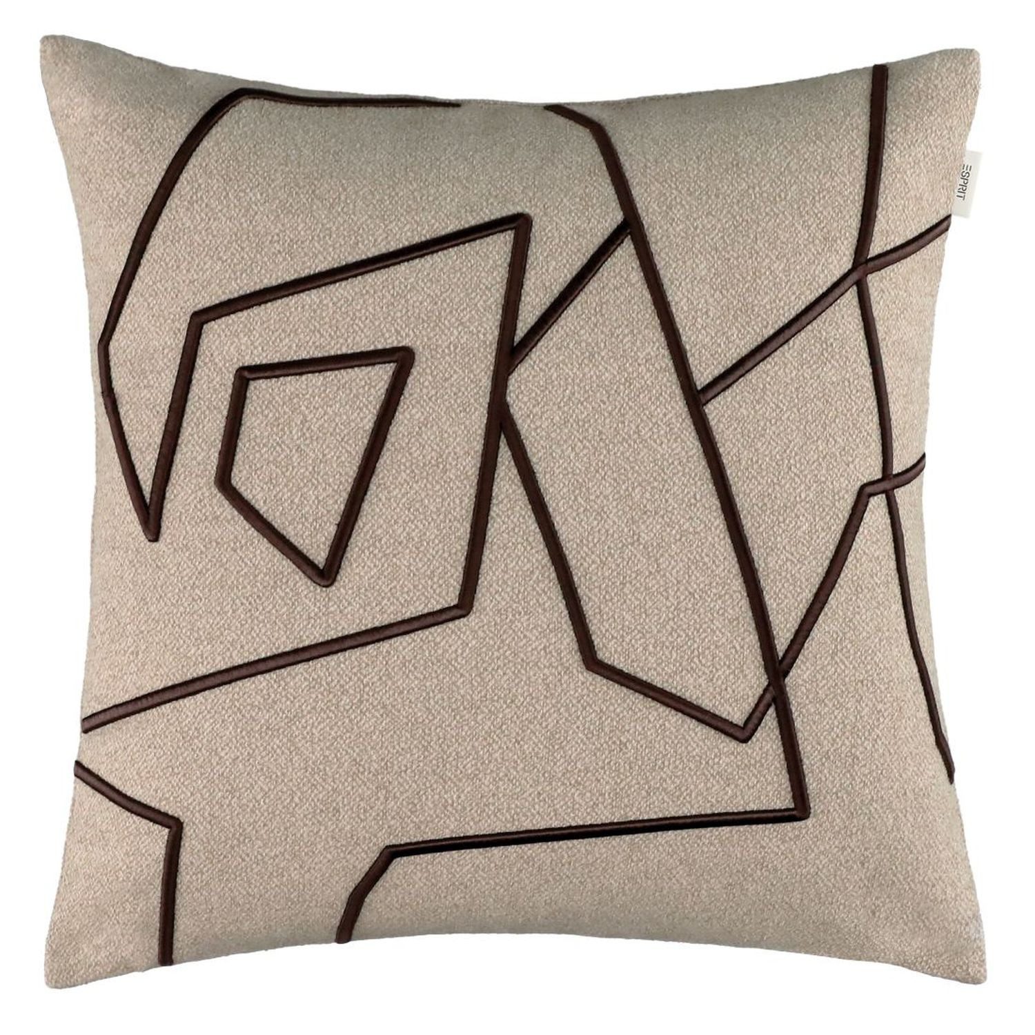 Esprit Dekokissen ESPRIT Zierkissenhülle Nilo beige 38x38cm