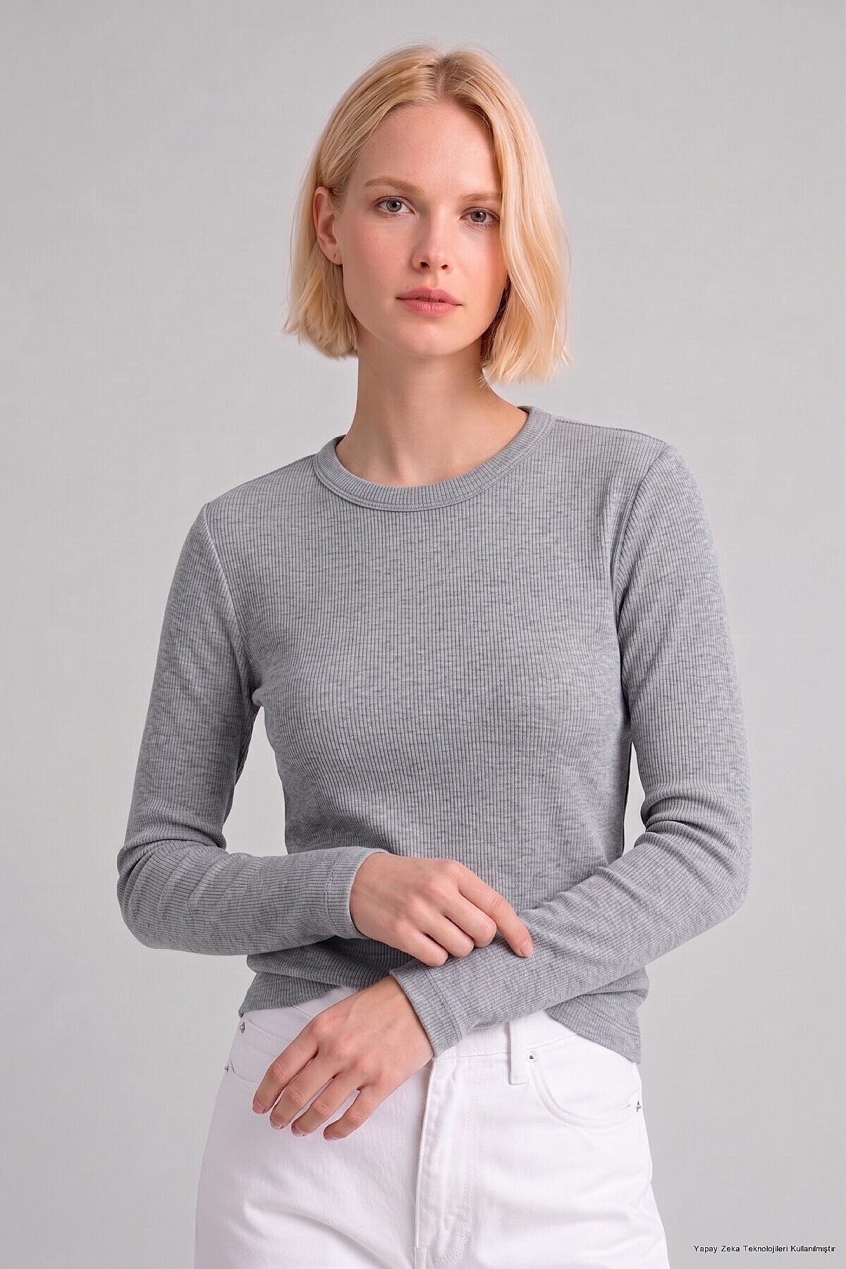 SmileSmile Sweatshirt Grau Baumwoll Sweatshirt