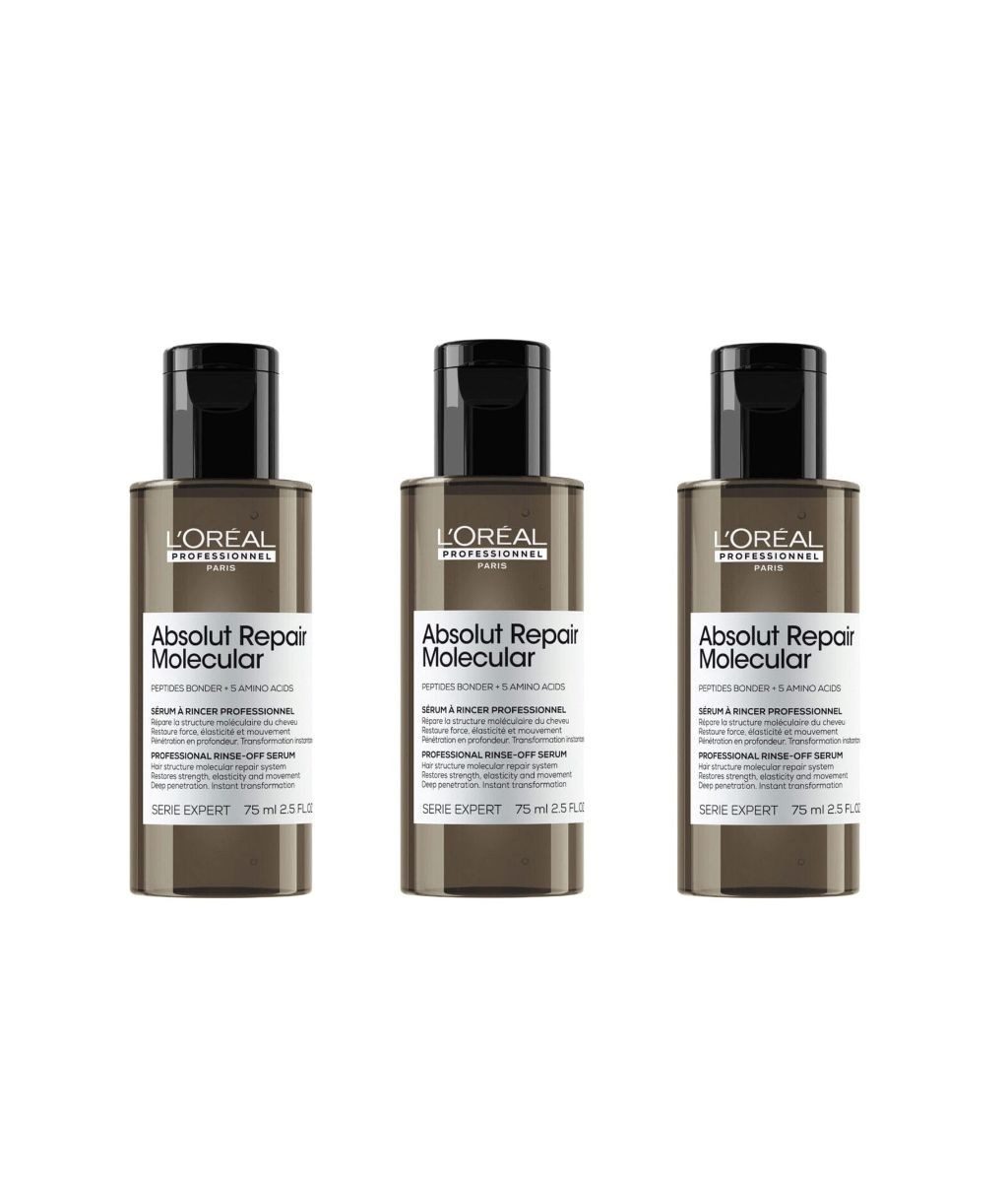 L'ORÉAL PROFESSIONNEL PARIS Haarserum L'Oréal Professionnel Absolut Repair Molecular Rinse-Off Serum 3×75 ml, 3-tlg.