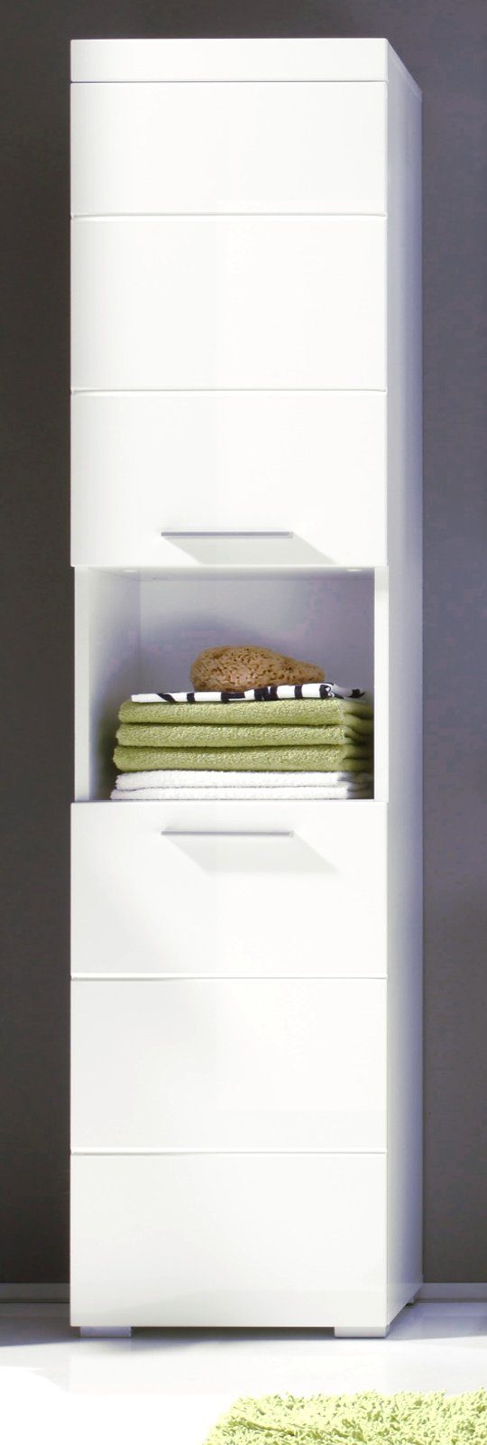 trendteam Hochschrank Amanda (Badschrank in weiß Hochglanz, 2-türig 37 x 19 günstig online kaufen