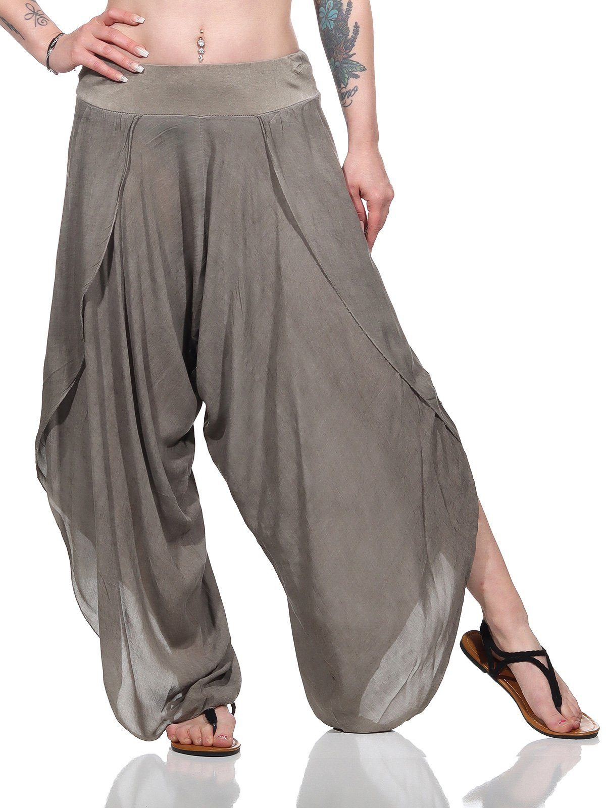 Aurela Damenmode Haremshose »Luftige Damen Hosen Sommerhosen mit  Beinschlitzen« super leichtes Sommergewebe online kaufen | OTTO