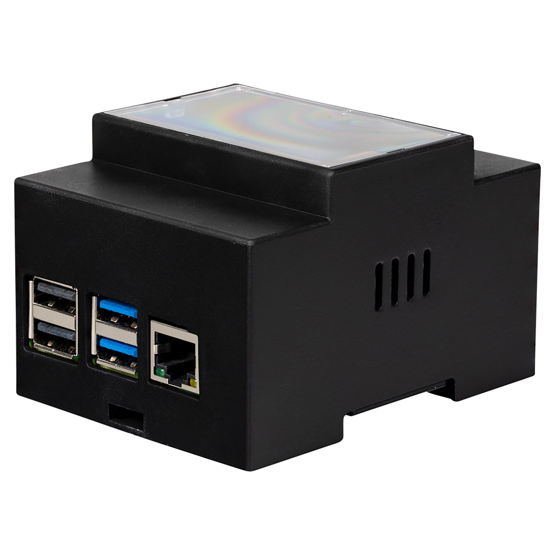 Joy-it Montagerückgehäuse JOY-IT DIN-RAIL Gehäuse Pi4, schwarz