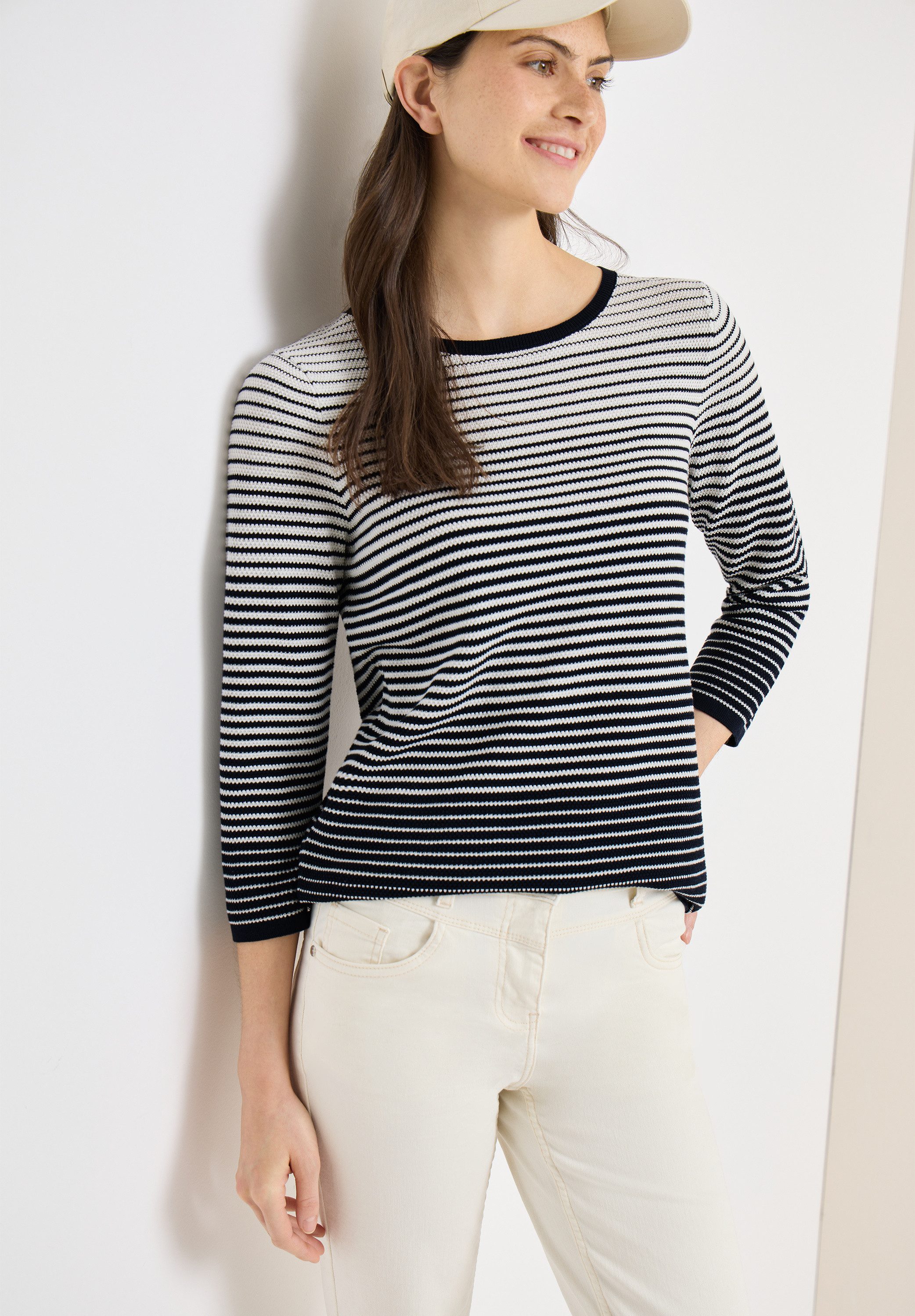 CECIL Strickpullover im soften Baumwoll-Mix günstig online kaufen