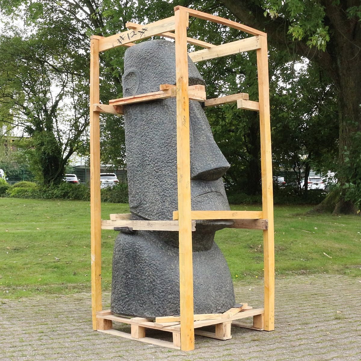 Oriental Galerie Dekofigur Riesige Maoi Kopf Steinfigur Gartenfigur 175cm (1 St)