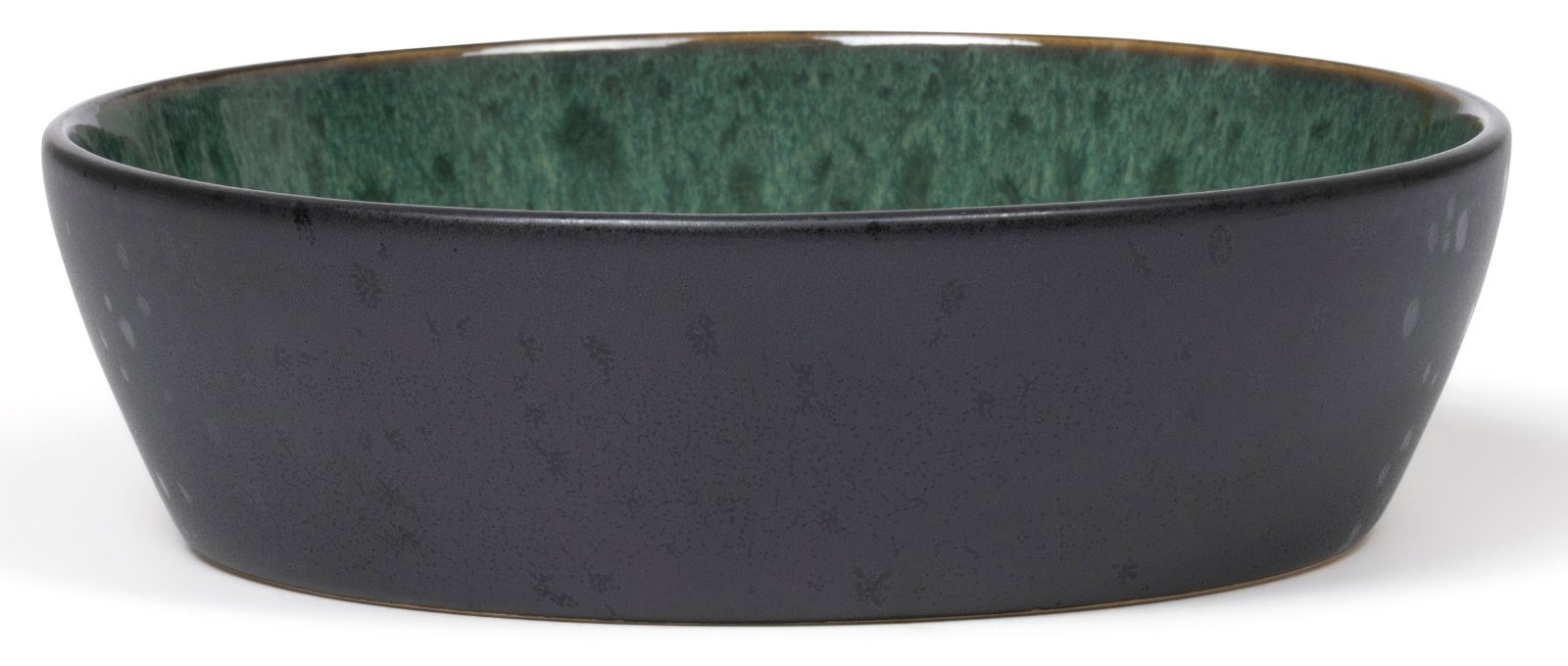 Bitz Schale Bowl black / green 18 cm, Steinzeug, (Bowl)