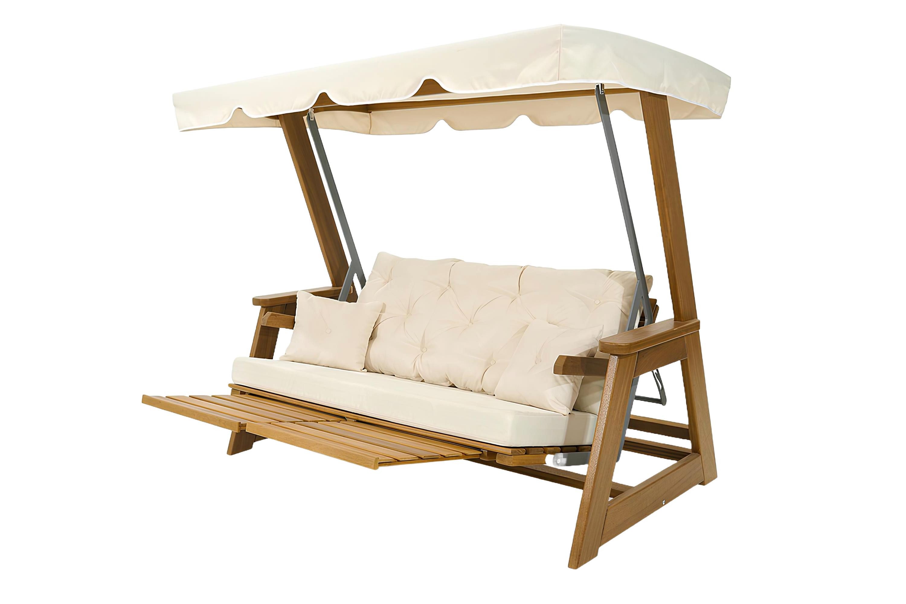 Xlmoebel Hollywoodschaukel Helle Gartenschaukel aus robustem Material mit elegantem Design, Hergestellt in Europa