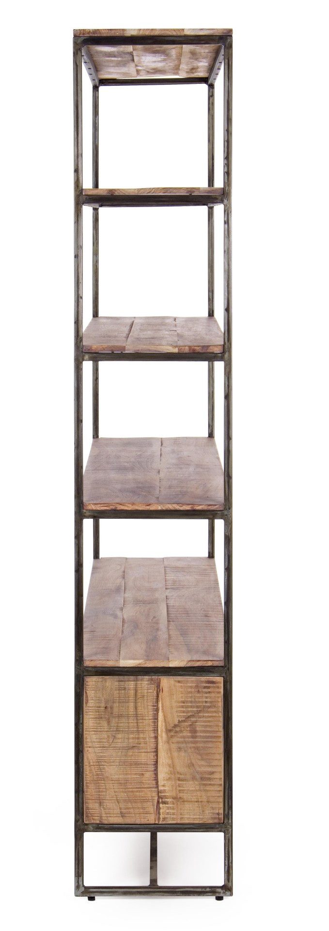 Feeling4Home Bücherregal Elmer aus Akazienholz, 4 Schubladen