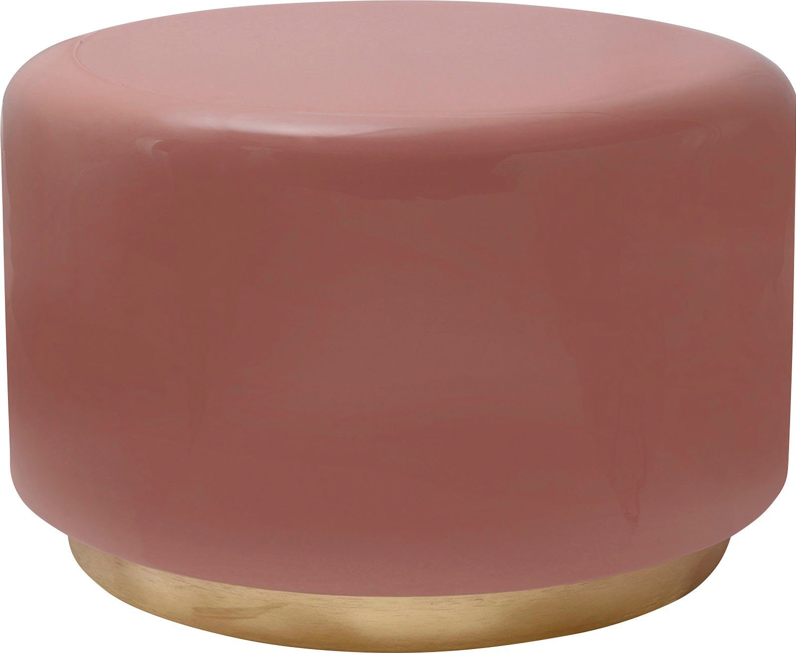 Kayoom Sitzhocker Hocker Artisse, Edler Touch durch goldenen Sockel (1 St), stilvoll, farbig lackiert, dekorativ, Moderner Look