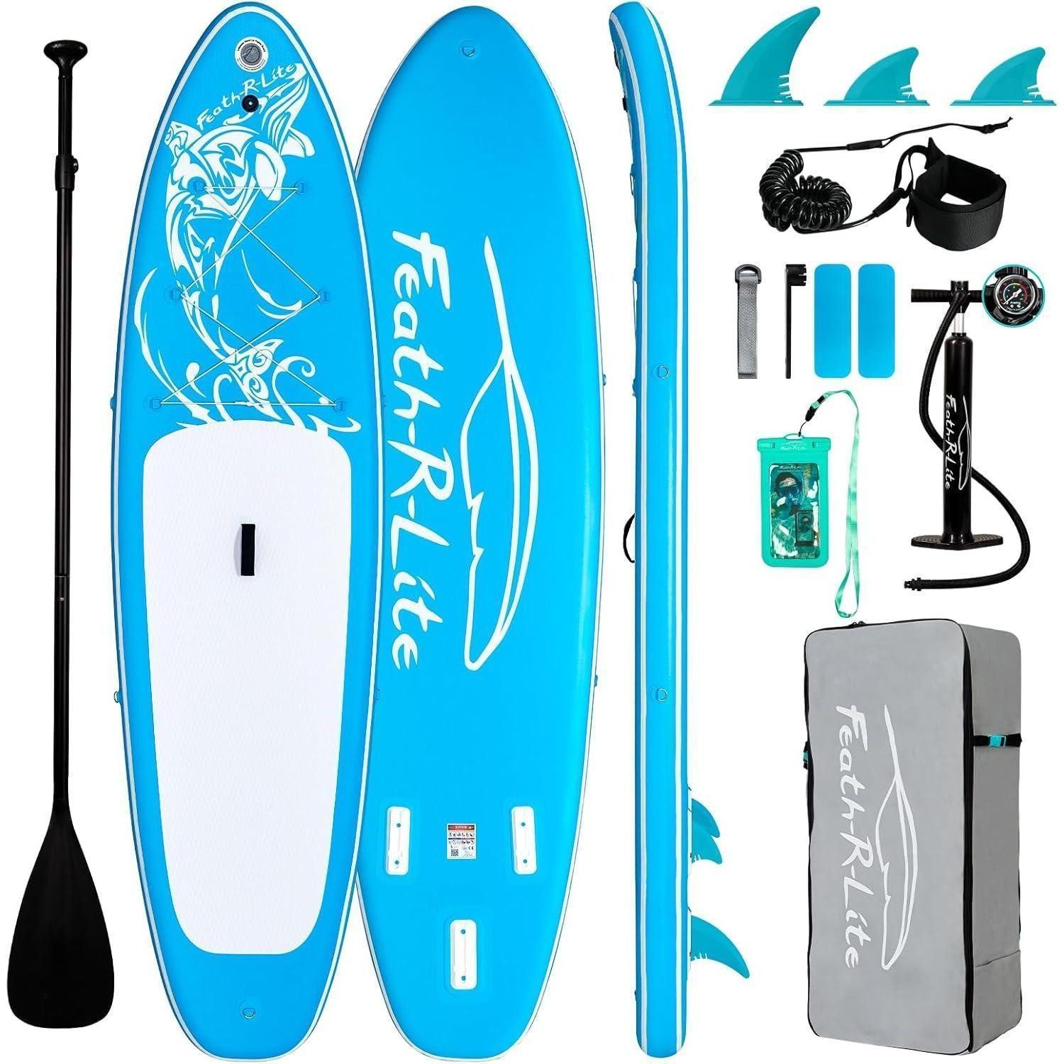 Inflatable SUP-Board SUP Board Erwachsene Paddel Tasche Pumpe Blue R