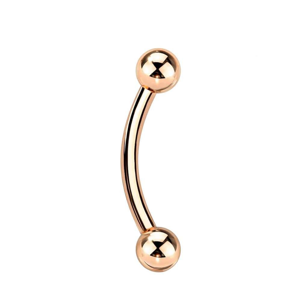 Taffstyle Augenbrauenpiercing Banane Universal Piercing aus Titan Außengewinde Implantatqualität (Leicht, korrosionsbeständig, vielseitig tragbar, schöne Geschenkidee)