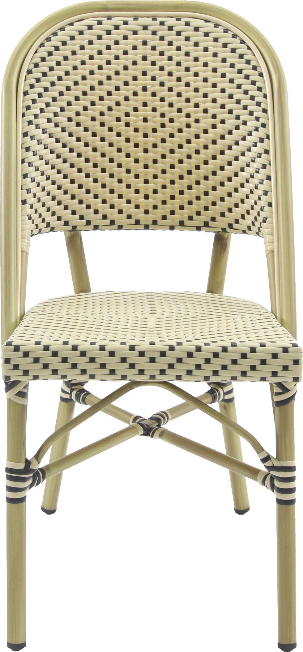 Essentials Bistrostuhl Paris (1 St), Rattan – Bambus, weiß/schwarz