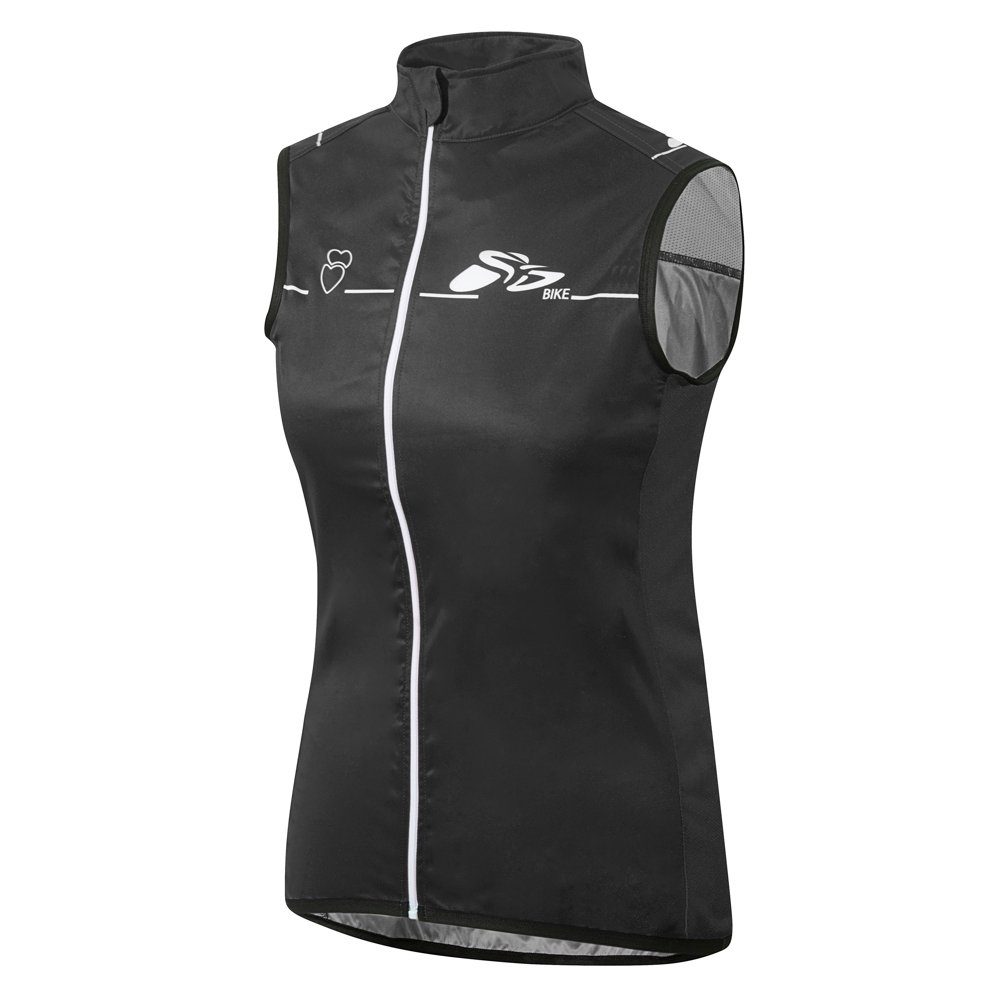 prolog cycling wear Funktionsjacke Damen Radweste Softshell Windweste „Zero Wind Black“ atmungsaktiv