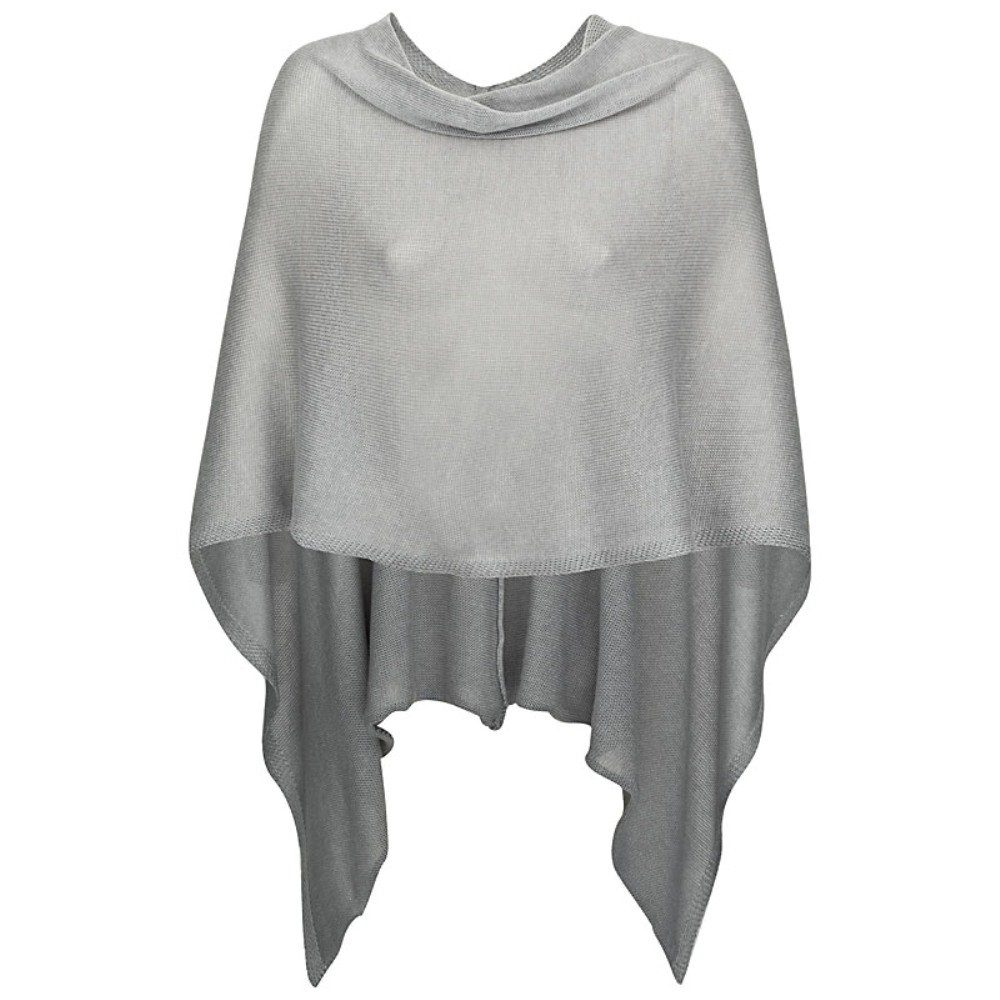 Mississhop Strickponcho Damen Poncho Cape Überwurf Strickponcho feiner Strick 221