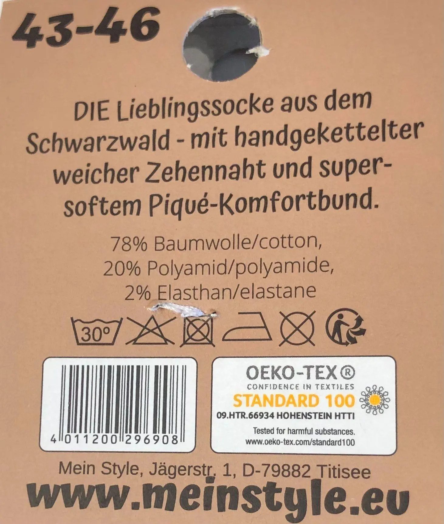 Mein Style Freizeitsocken Schwarzwald Motiv Socken Fun Zapfen Mein Style (1 Paar, 1-Paar, 1 Paar) lustiges Design – Bild 3 von 3