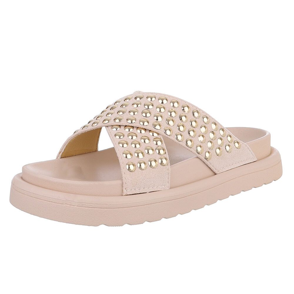 Ital-Design Stylische Damen-Sandalen mit Nieten für günstig online kaufen