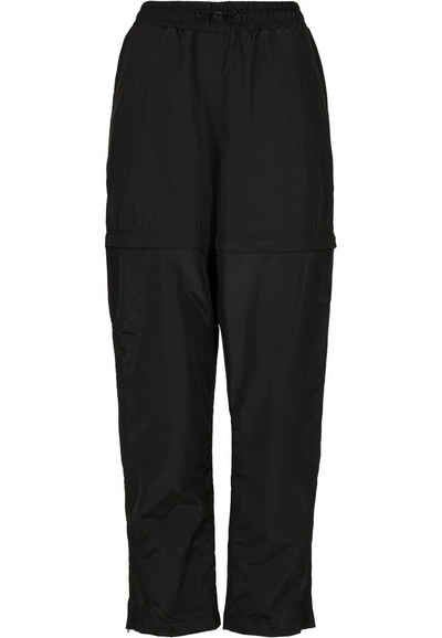 URBAN CLASSICS Stoffhose Urban Classics Damen Ladies Shiny Crinkle Nylon Zip Pants (1-tlg)