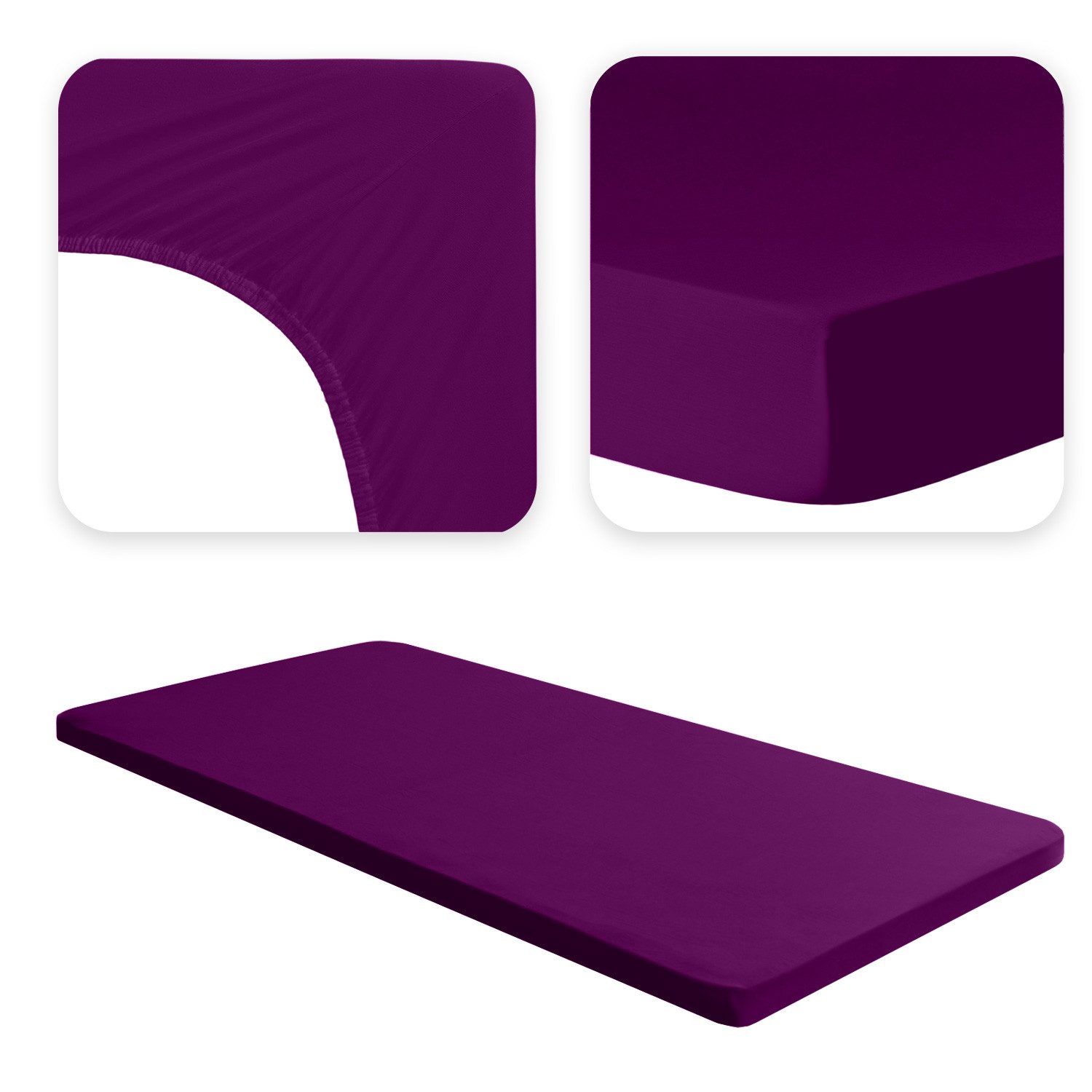 Jacobson Spannbettlaken TOPPER aus 100% Baumwolle, Jersey Bettlaken 160 g/m günstig online kaufen