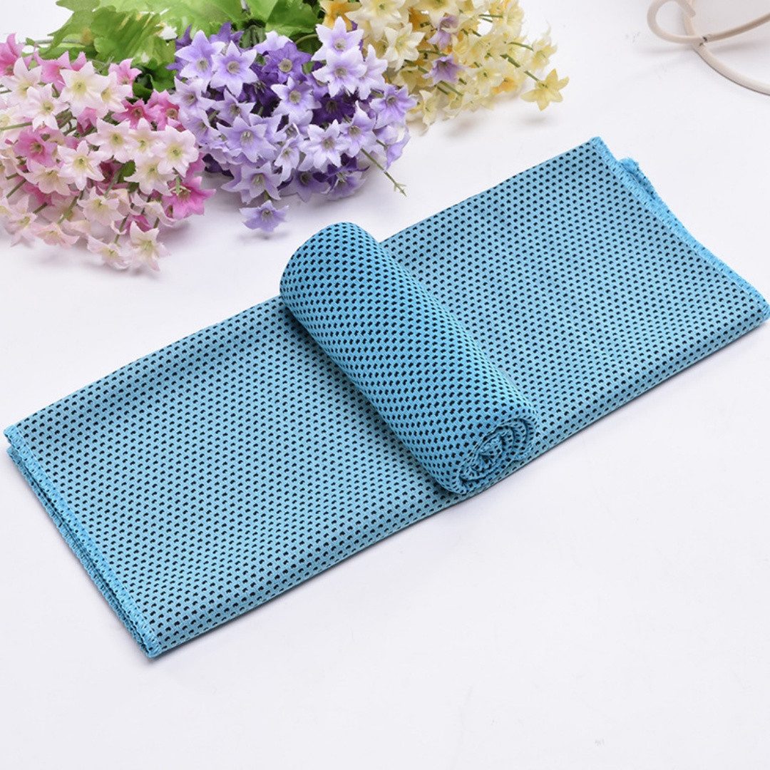 nsihing Sporthandtuch Kühltuch Kühlhandtuch, Sofortige Relief Eiskalt Kühlen Handtuch, (Atmungsaktives Mesh Schweißsaugfähig Cooling Towel Für Sport Fitness Gym – Bild 2 von 5