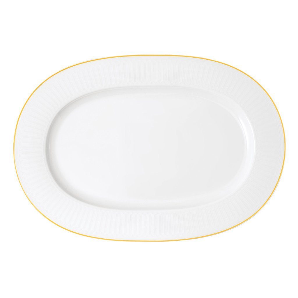 Villeroy & Boch Signature Servierplatte Château Septfontaines Platte oval, Porzellan, (1-tlg), Premium Bone Porcelain, spülmaschinenfest, Made in Germany