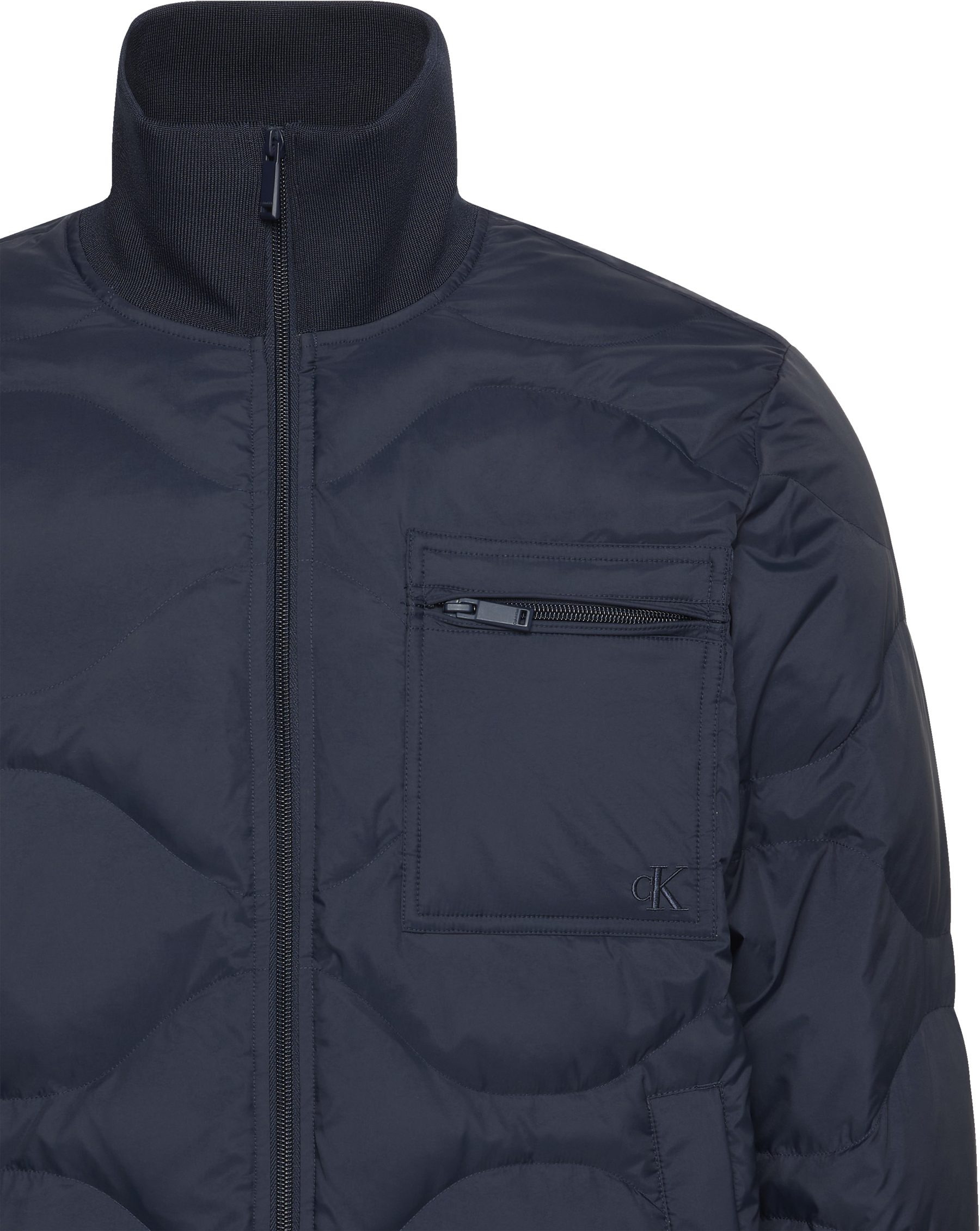 Calvin Klein Jeans Daunenjacke Strickkragen, Regular Fit, warm wattiert
