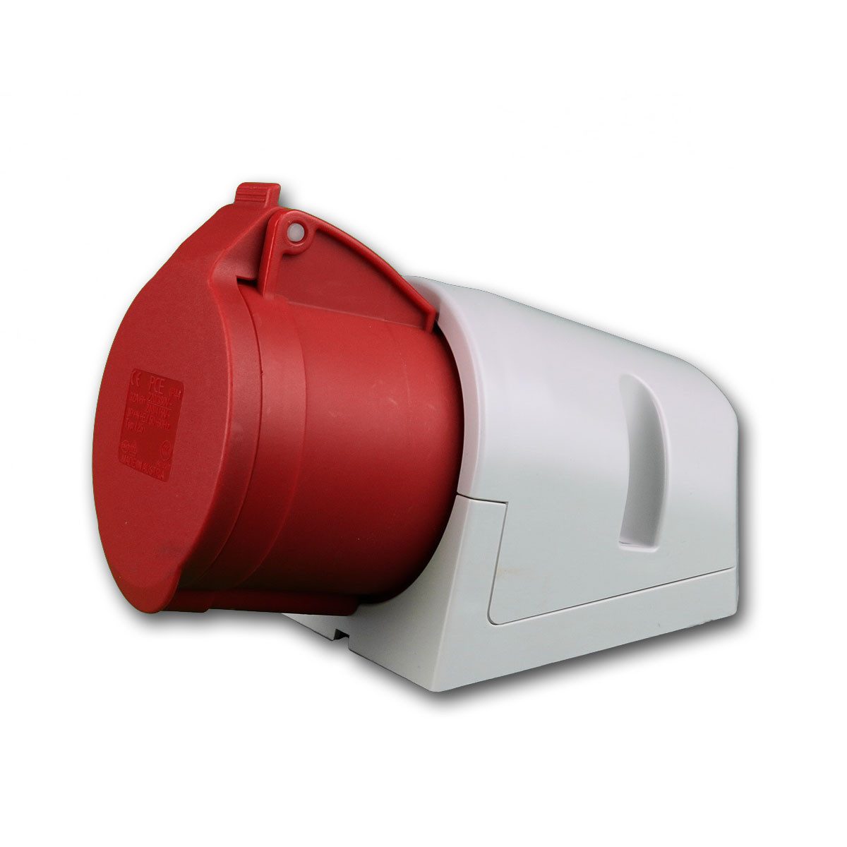 world-trading-net CEE-Kupplung CEE-Wandsteckdose AP, 32A, rot IP44 Kraftsteckdose