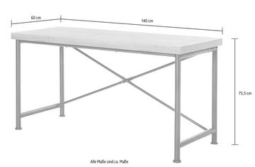 Jahnke Schreibtisch CRAFT, Breite 140 cm, Schreibtisch im Industrie-Design