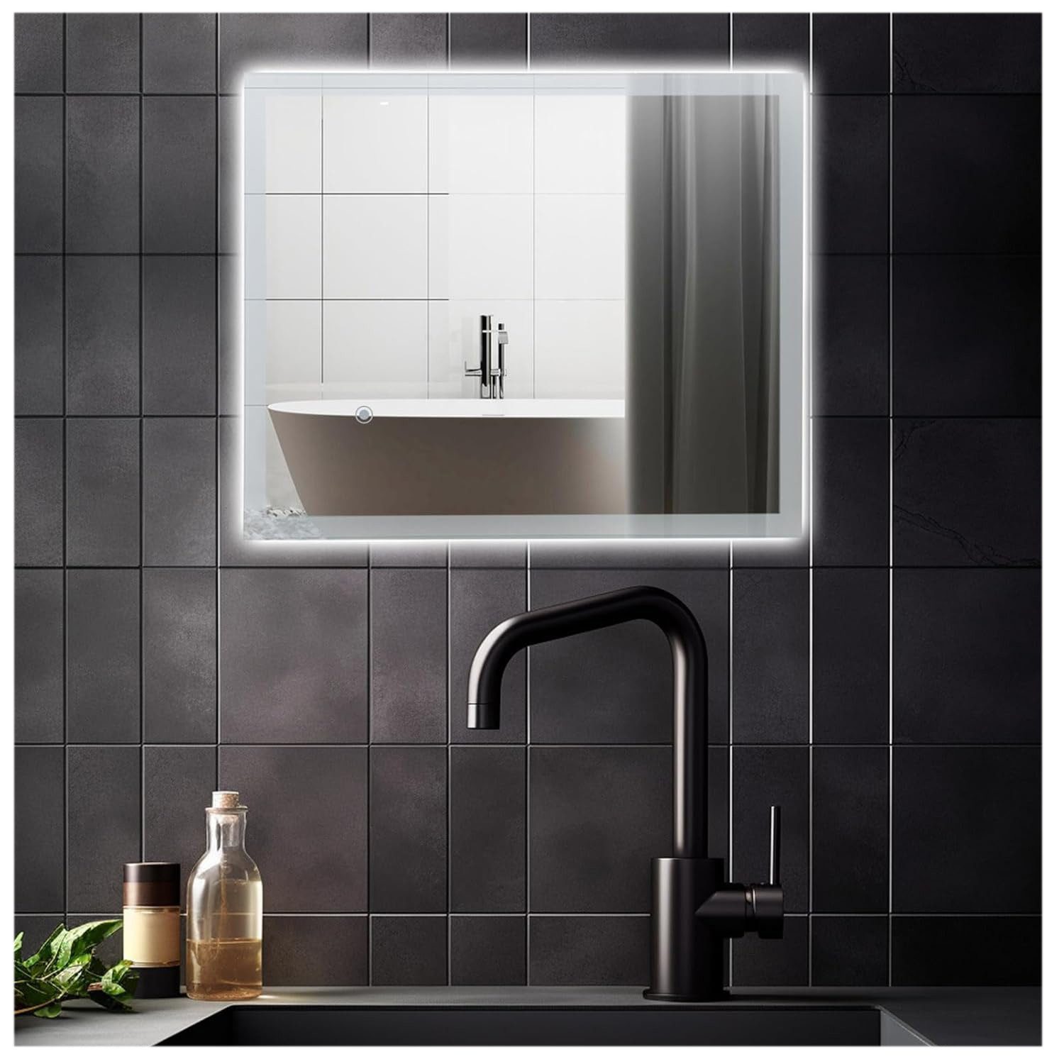 Youyijia Badspiegel 60x50 cm Badezimmerspiegel mit günstig online kaufen