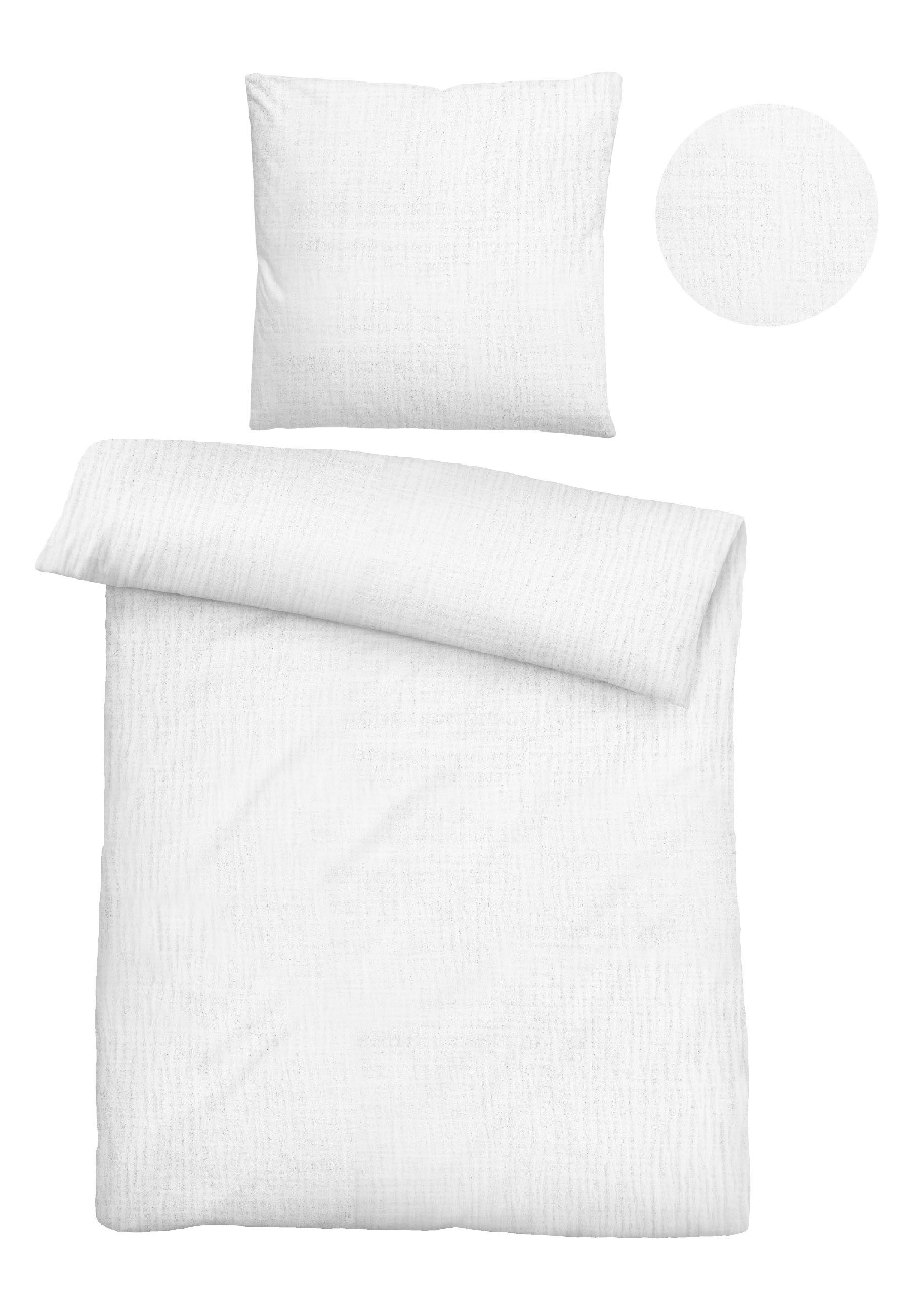 Biberna Bettwäsche Thea, Musselin, 2 teilig, feines, weiches + leichtes Gew günstig online kaufen