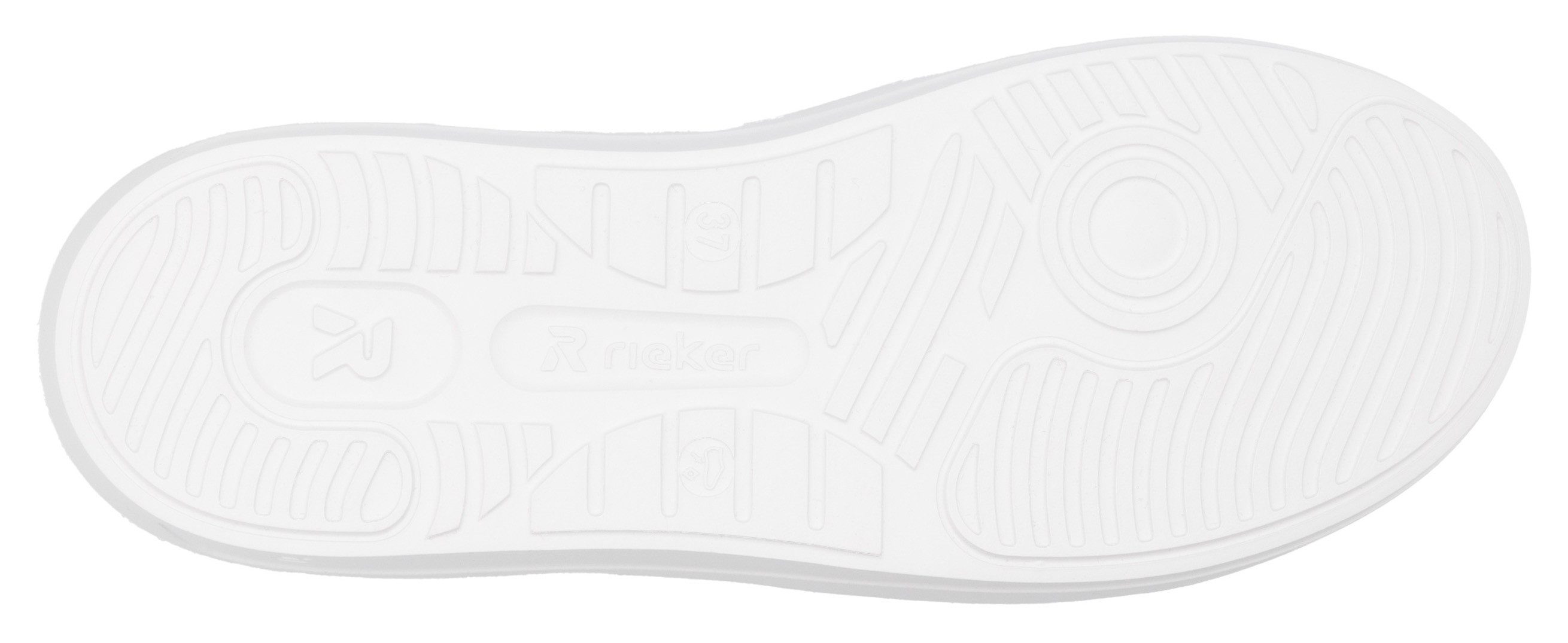 Rieker Sport Plateausneaker mit stylischen Metallic-Details, Freizeitschuh, Halbschuh, Schnürschuh