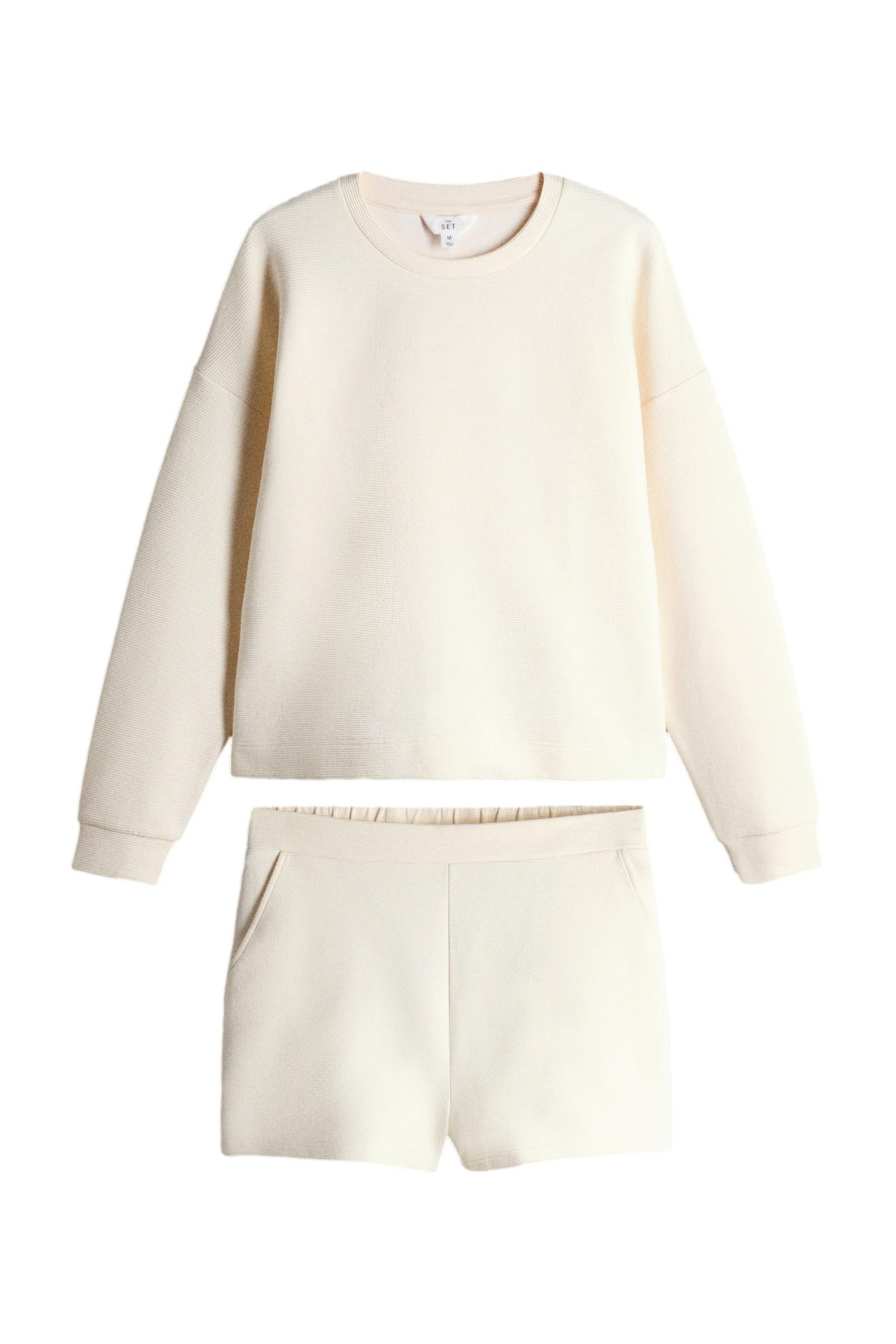 The Set Pullover & Shorts The Set gerippter Pullover und Shorts im 2er-Pack (2-tlg)