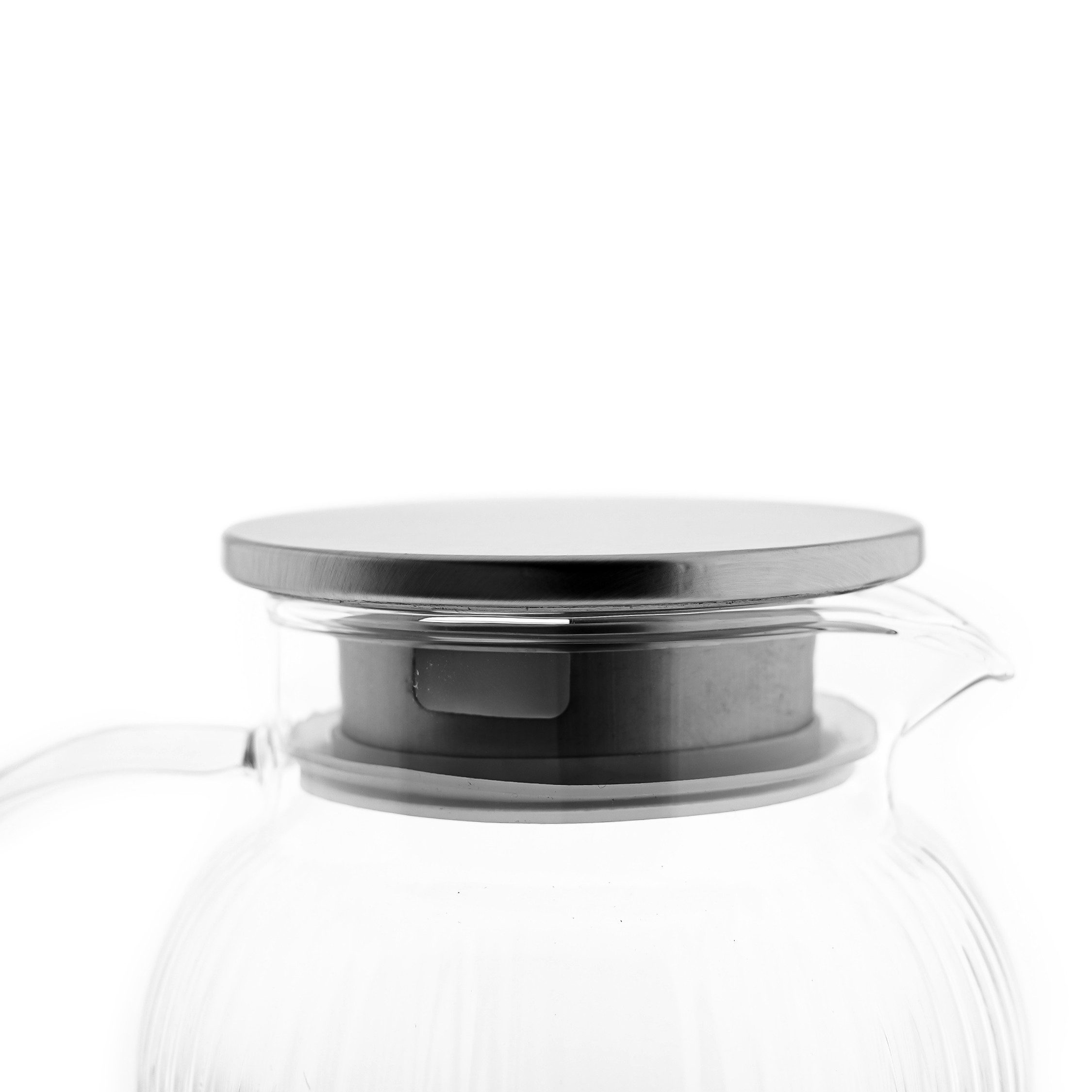 Almina Karaffe "Freya Caraffa" aus hochwertigem Borosilikatglas mit Deckel - 1800ml, (1-tlg)